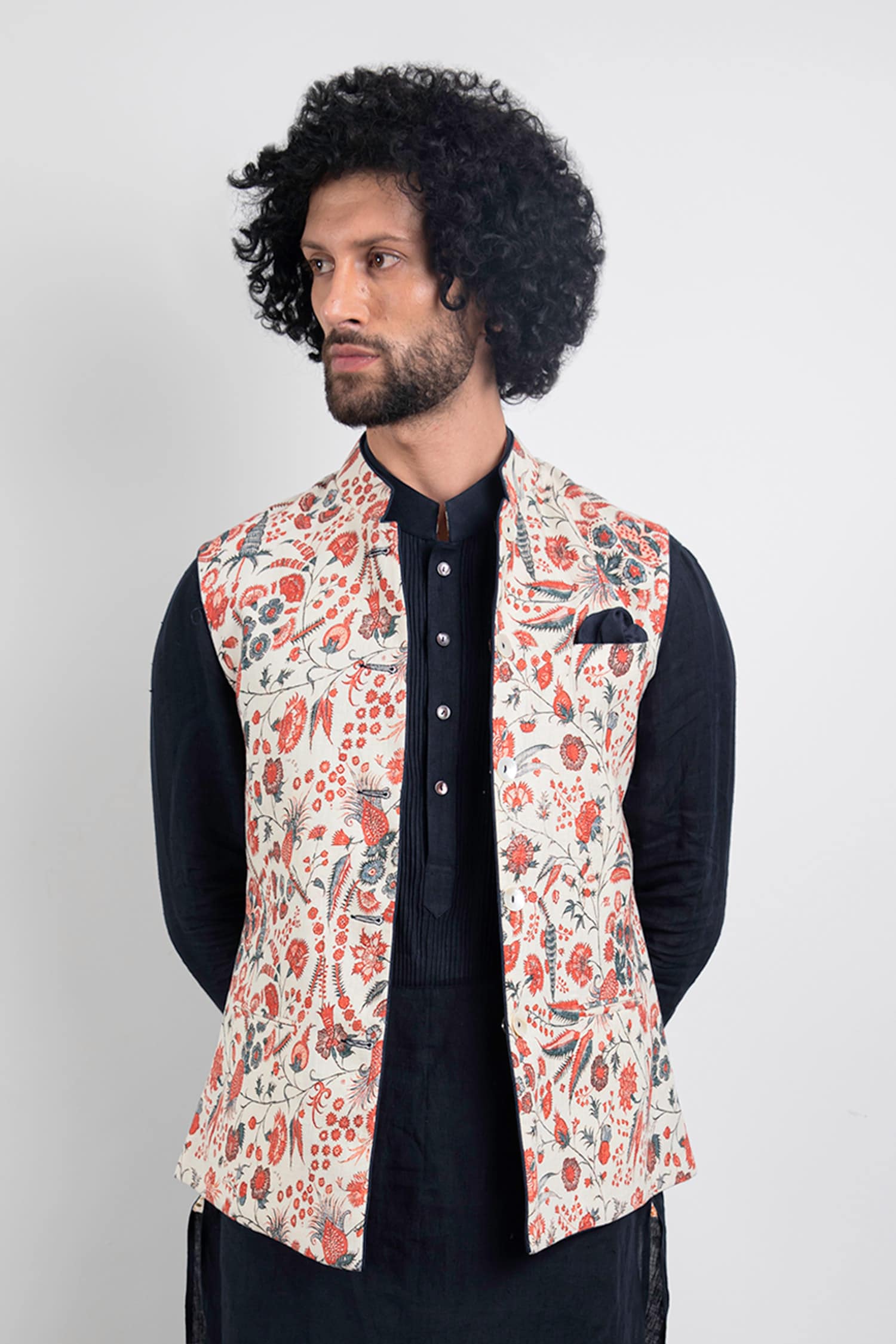 reversible nehru jacket