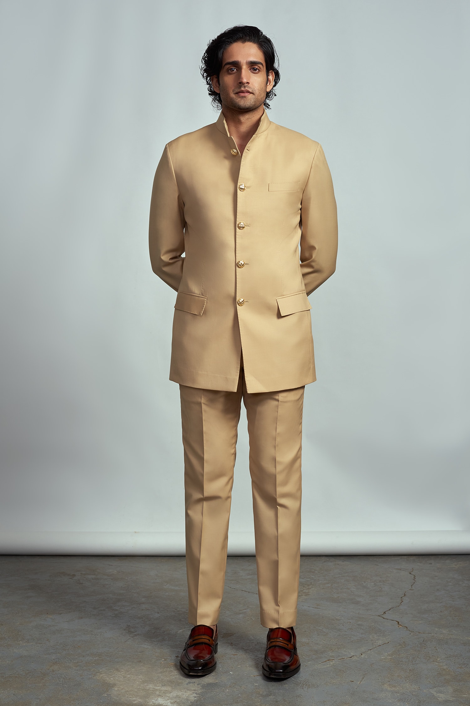 SVEN SUITS | Beige Terry Rayon Bandhgala Jacket Set | Pernia's Pop-Up Shop  Men | Fashion suits for men, Jodhpuri suits for men, Mens suits