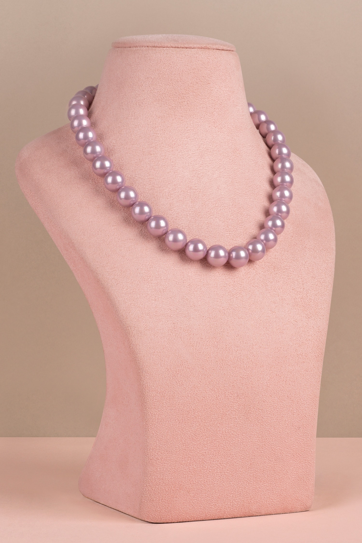 Radiant & Lavish 15 Strands Lavender Rice Pearls Mala - Pure Pearls