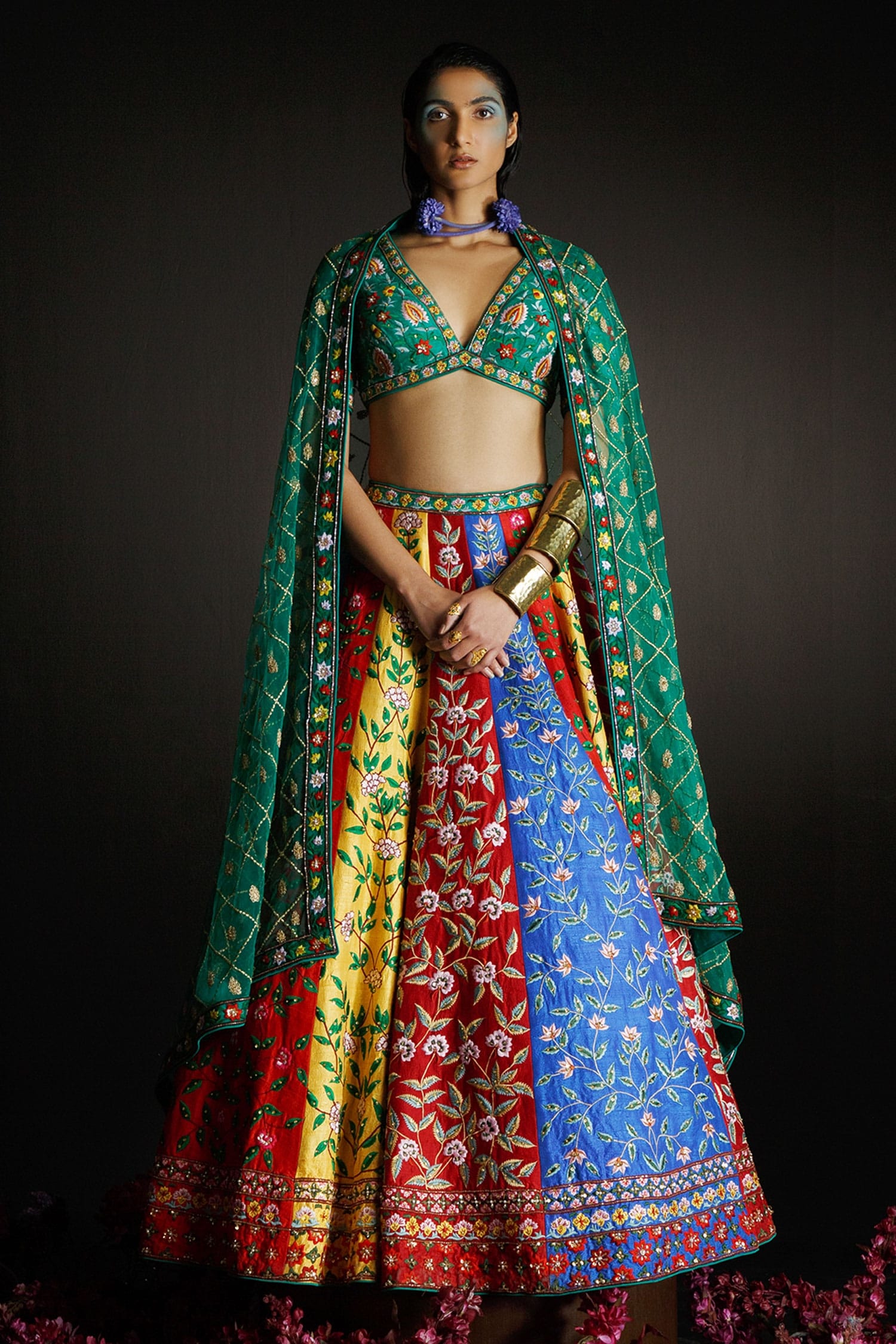 Multi-colored Bridal Lehenga Designs for the Unconventional Brides |  WeddingBazaar
