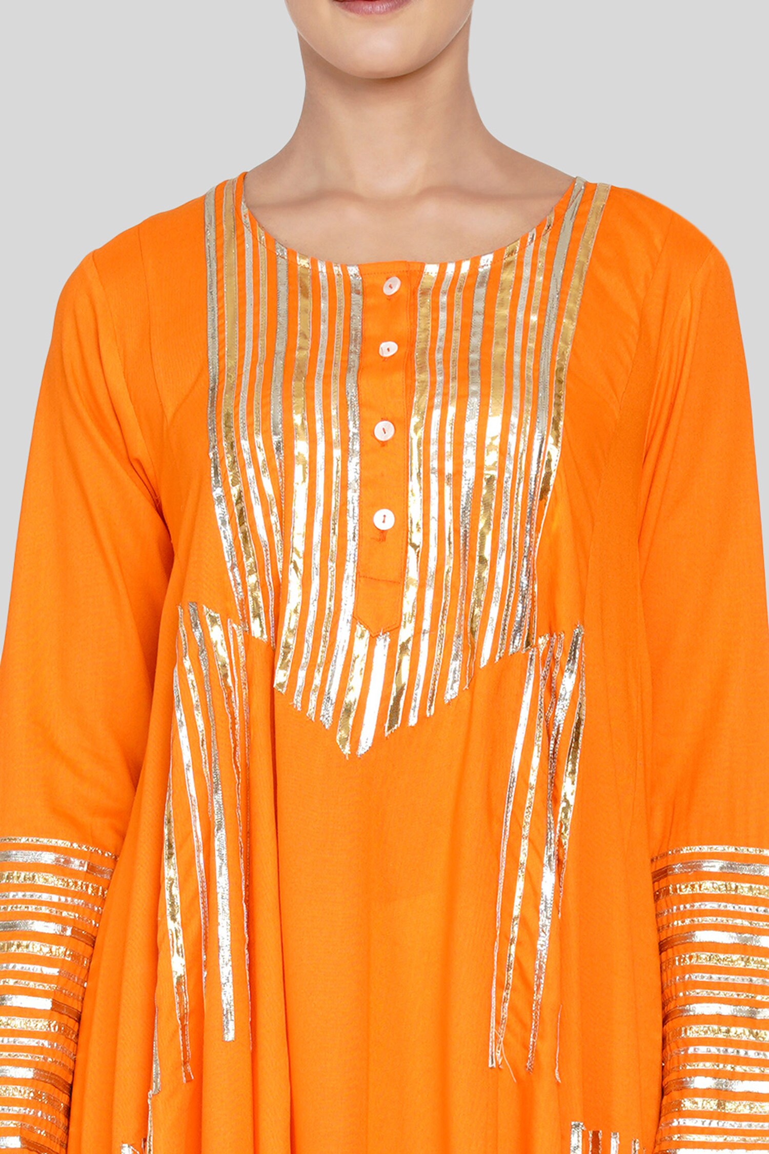 Buy Asymmetric Kalidar Embroidered Kurta by Gulabo by Abu Sandeep at Aza Fashions