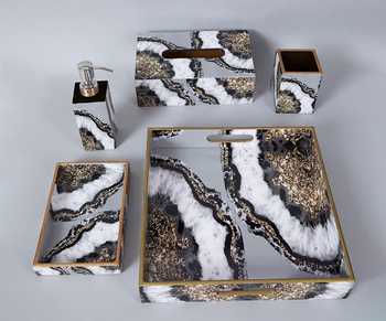 Luxury Marble Print Bathroom Set – Timeless Elegance in Every Tile