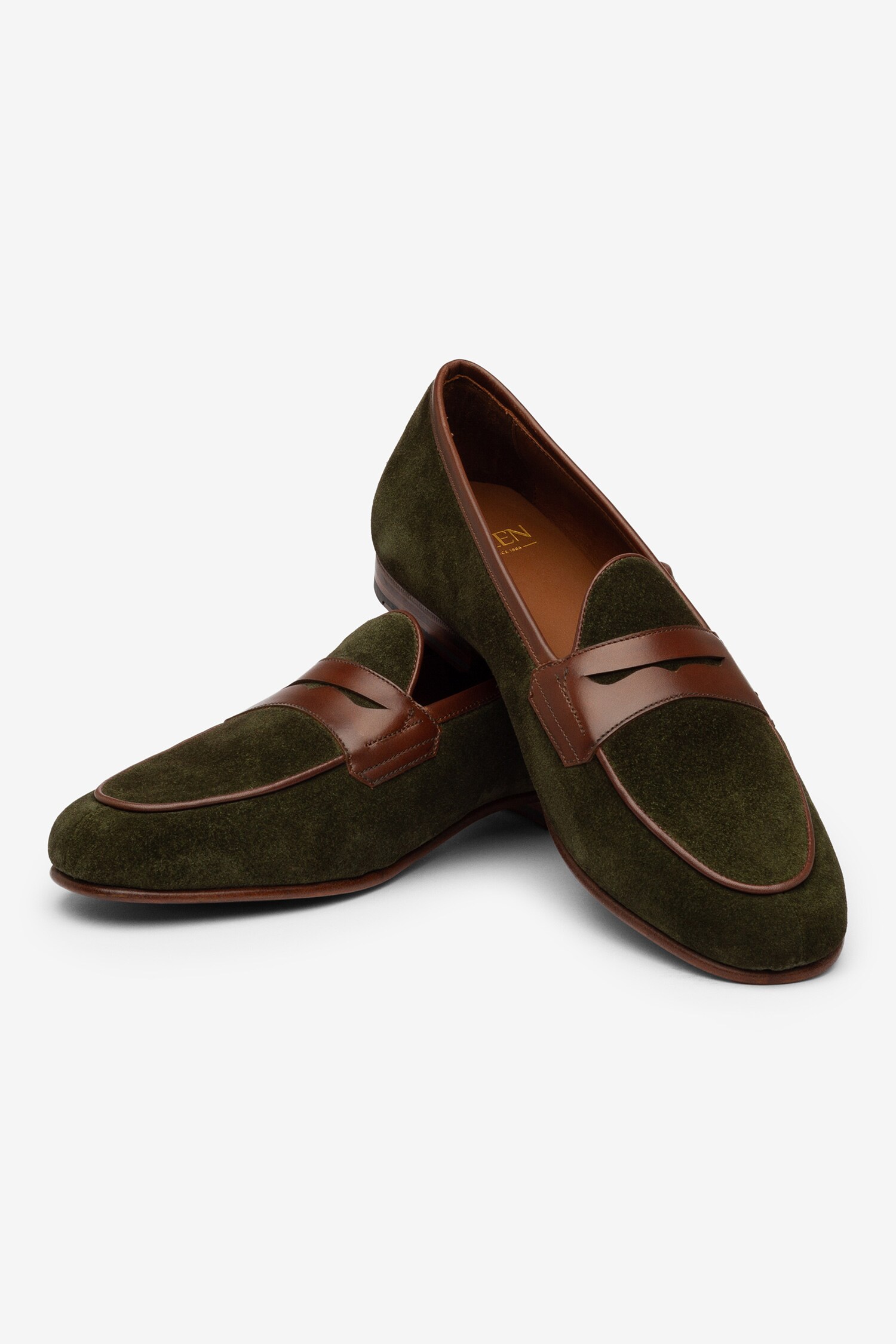 army green loafers