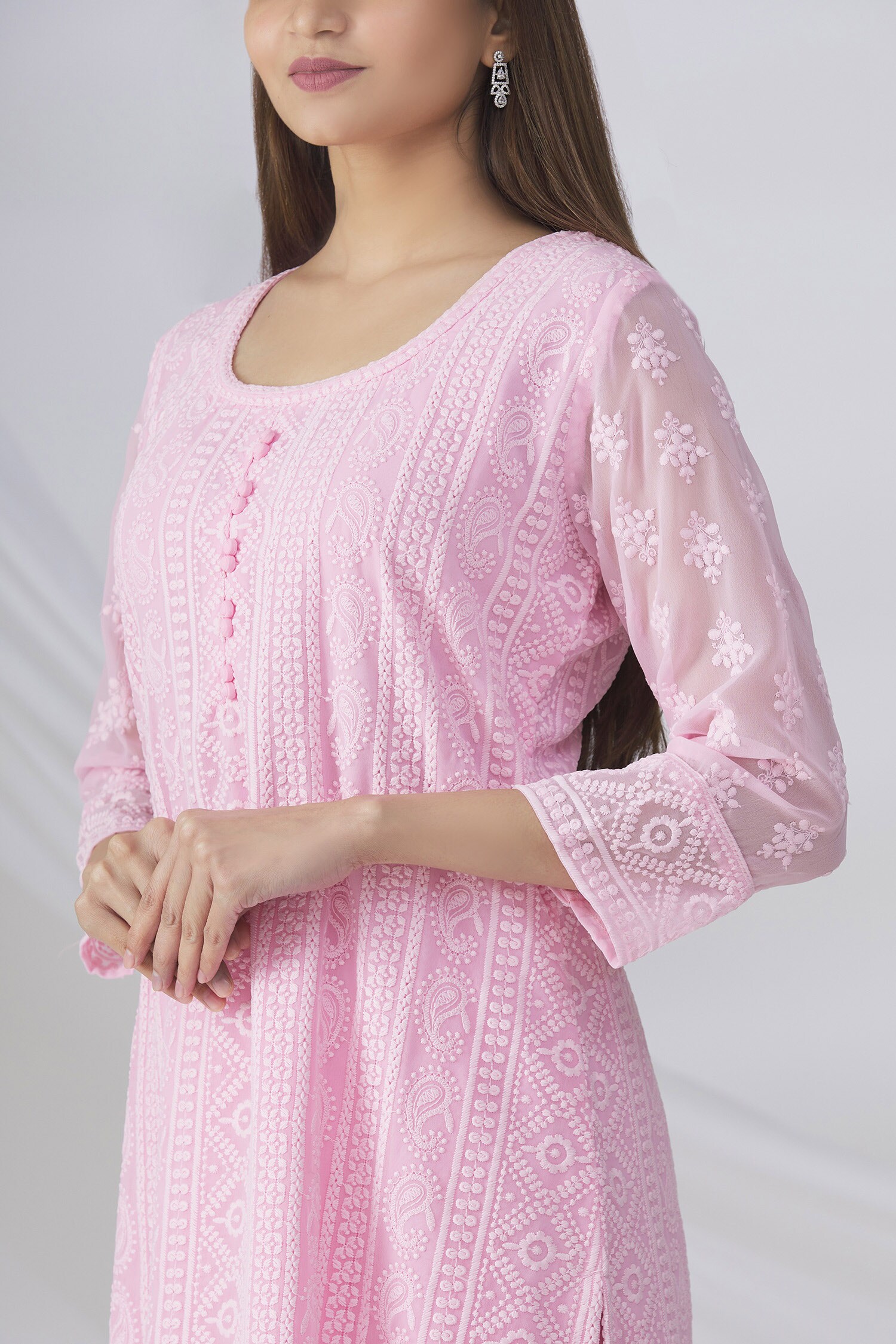 Buy Chikankari Kurta & Pant Set by Samyukta Singhania at Aza Fashions