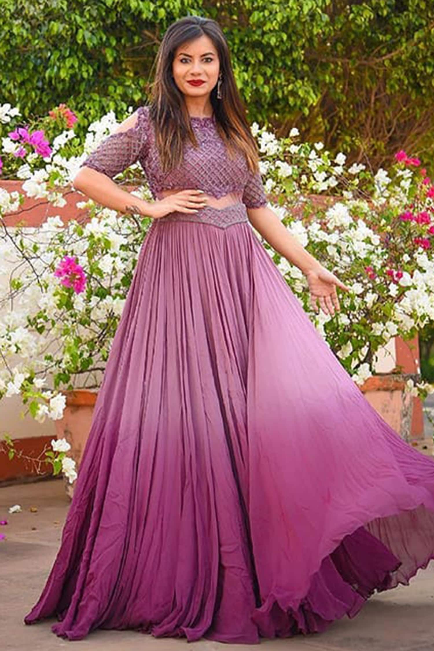 HEAVY GEORGETTE FULLY STITCHED 7 MTR UMBRELLA FLAIR GOWN  Prititrendz