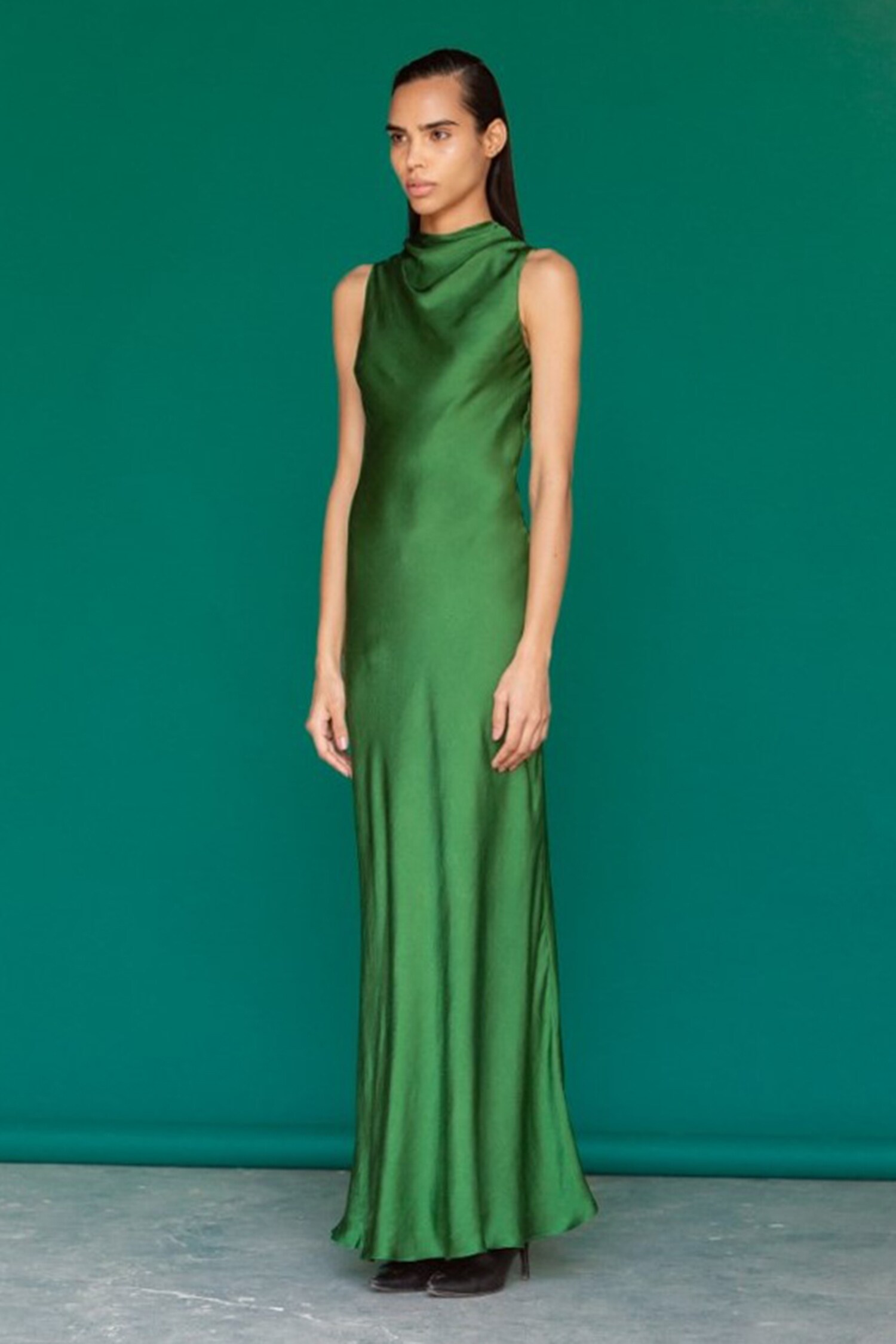Pastel Green Silk Dress With Pichwai Motifs  Shopzters