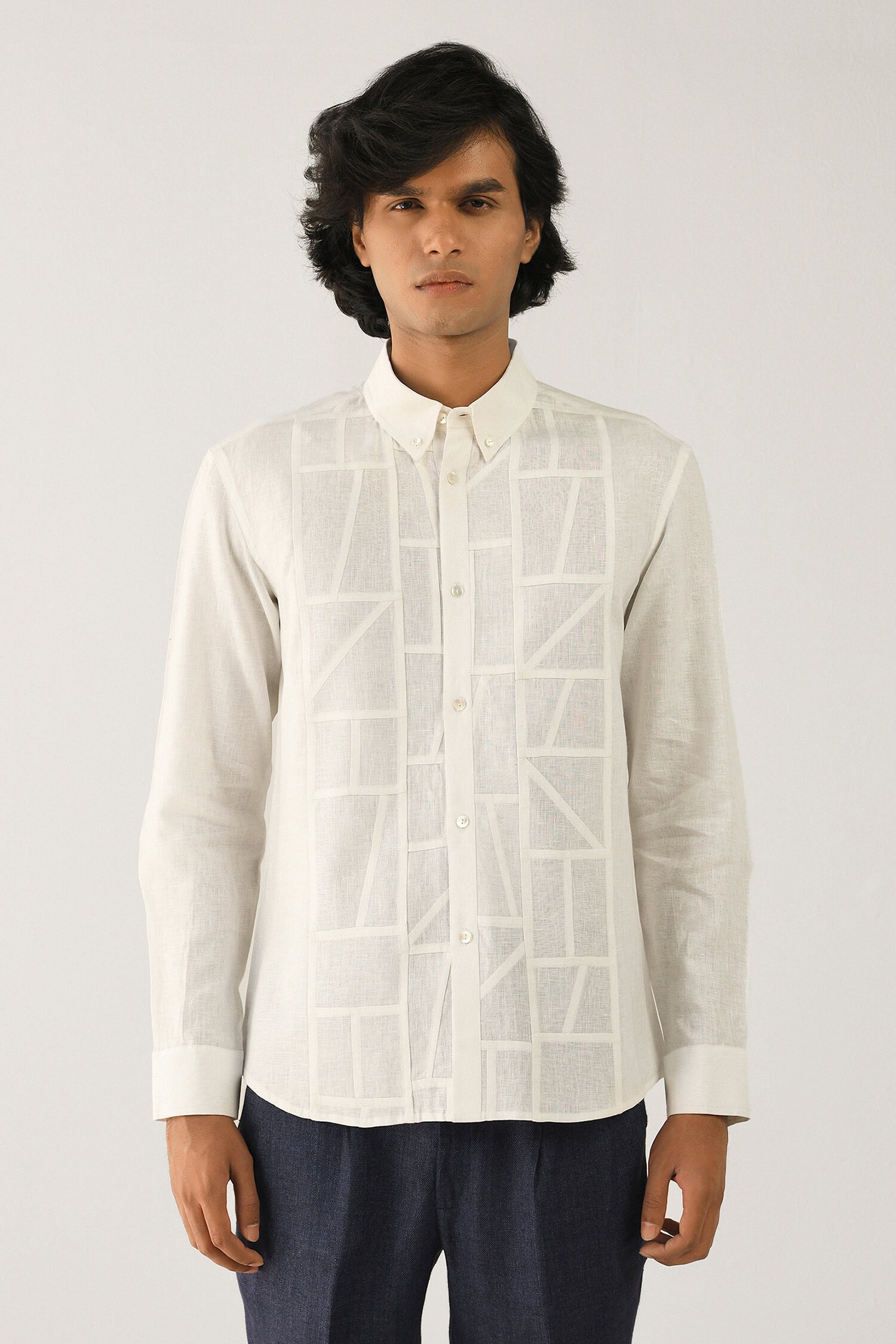 Countrymade White Linen Casual Shirt For Men
