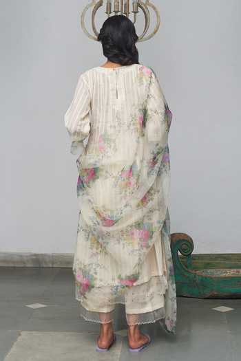 Women Chanderi Kurta Palazzo Set main image 1