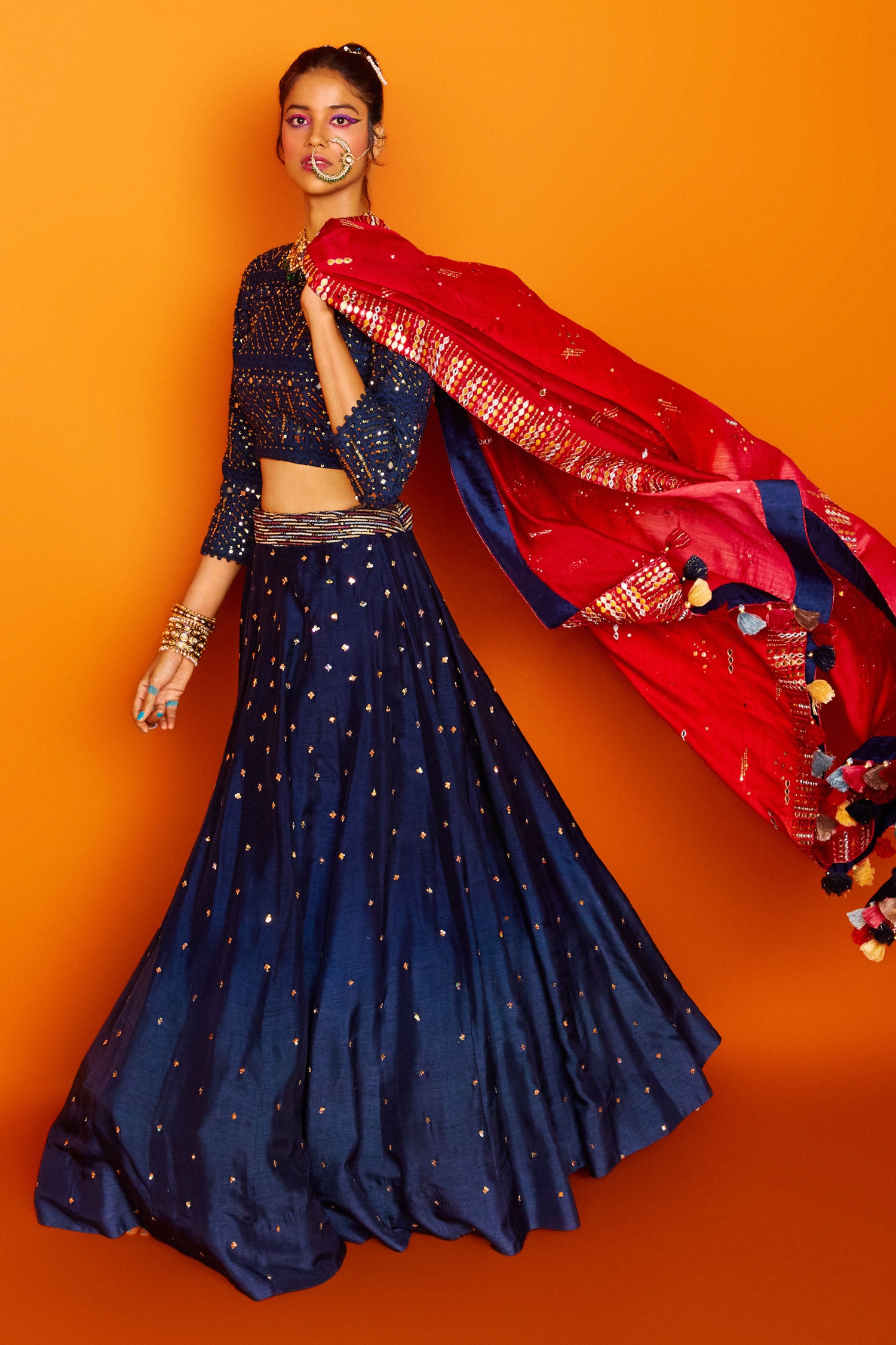 Buy Blue Lehenga Choli Sets for Women by ANARA Online | Ajio.com