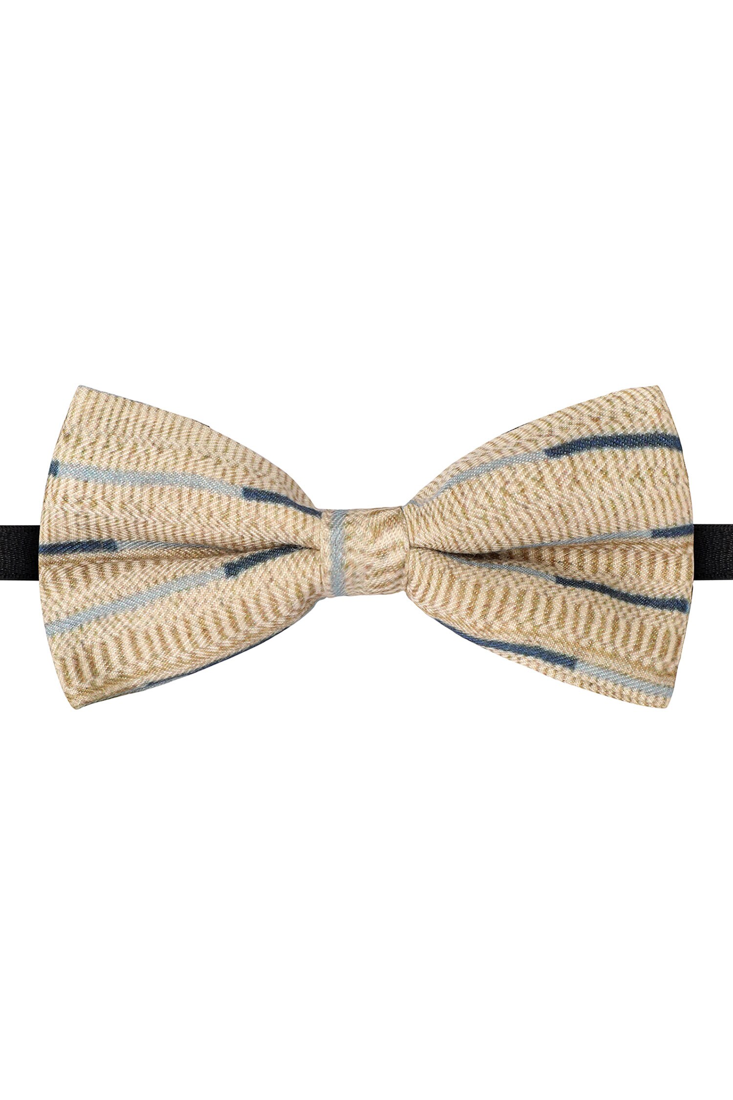 Closet Code Beige Cotton Satin Bow Tie