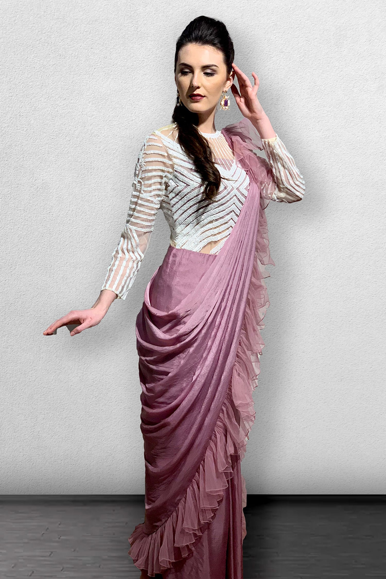 Ruffle Saree Designs To Transform You Into A Spring Fairy - KALKI Fashion  Blog