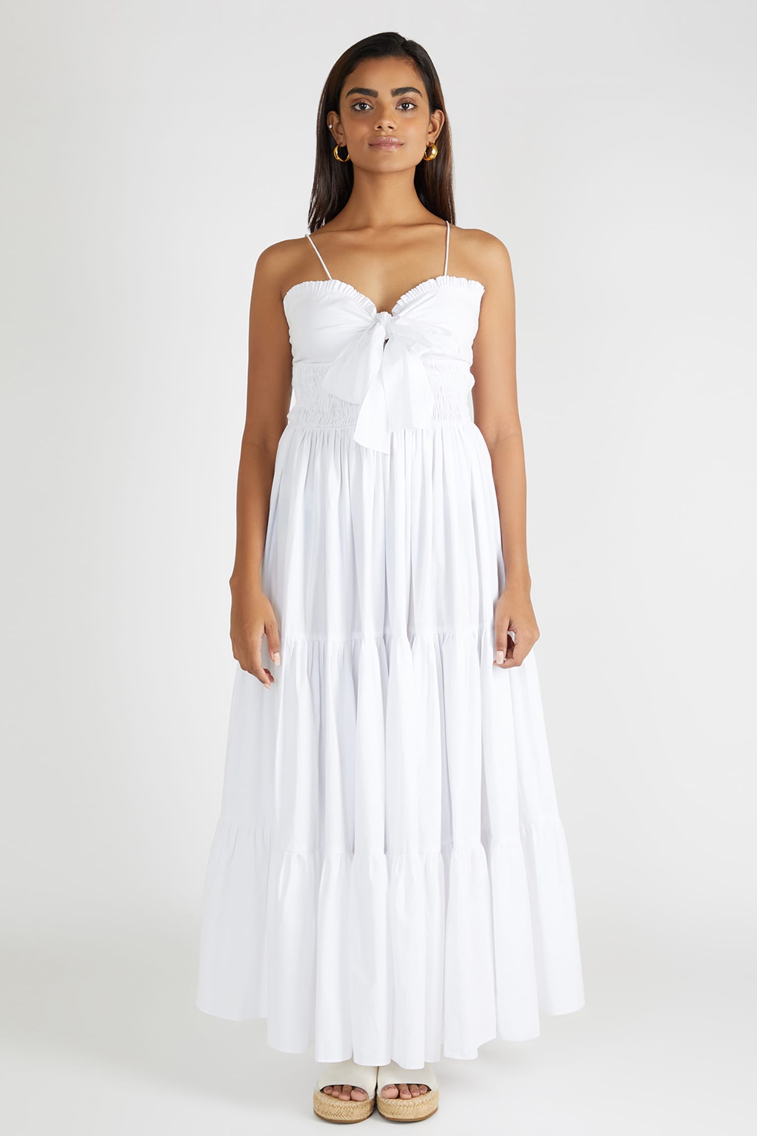 noodle strap maxi dress