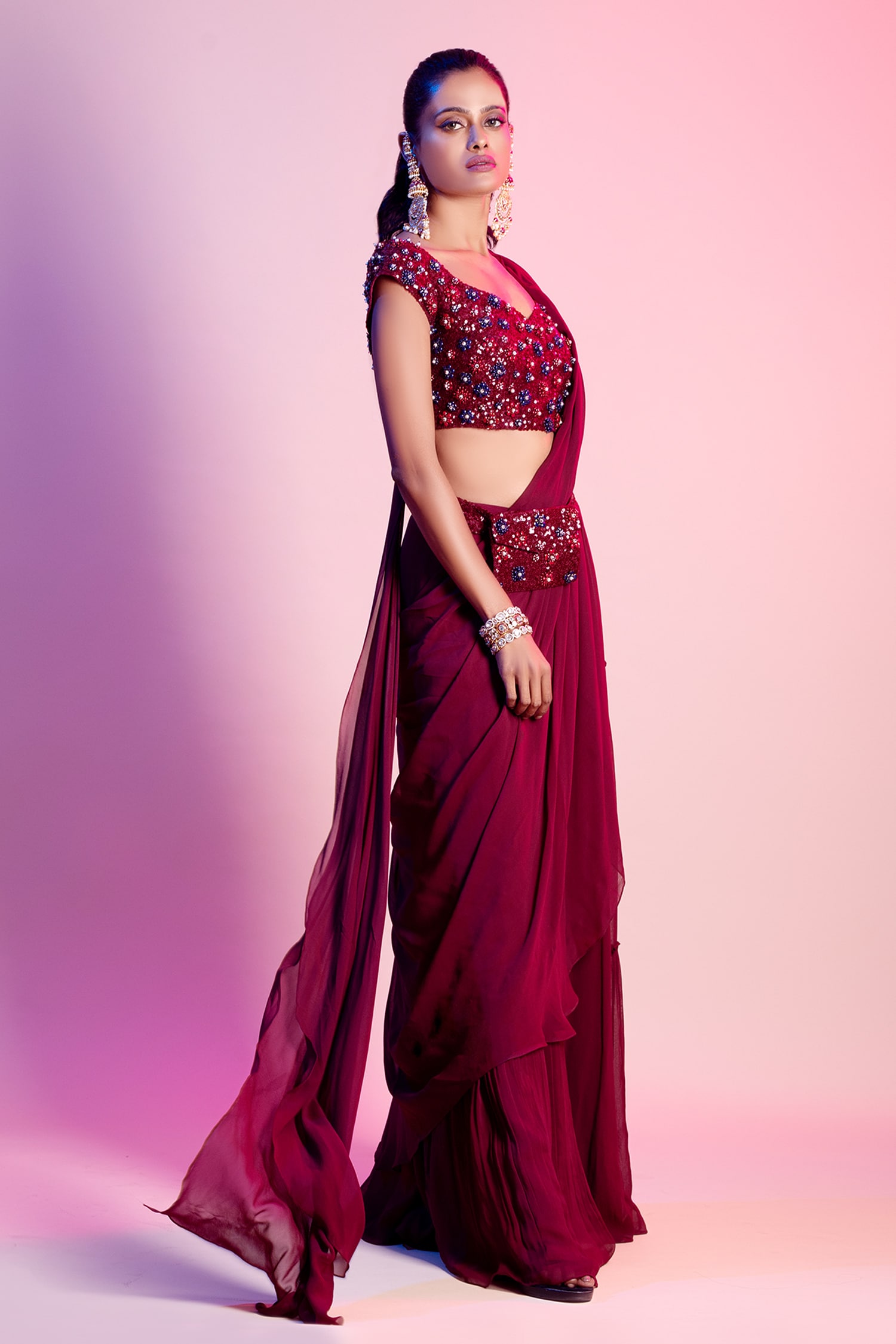saree sharara design