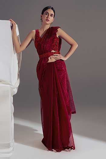 Scallop Saree MOK280 main image 1