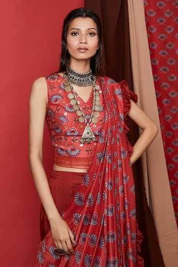 Roshan Chanderi Silk Top main image 0