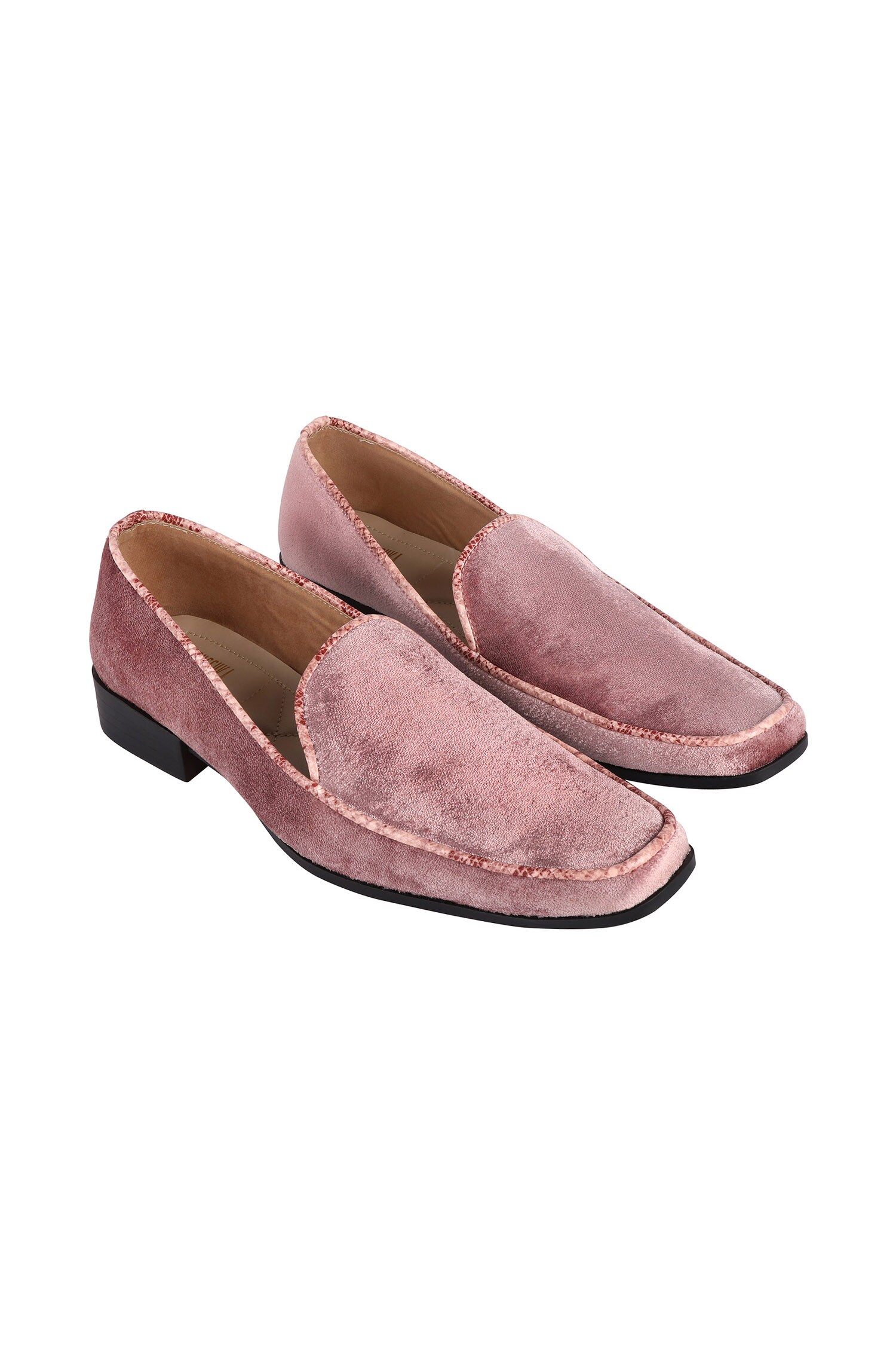 Buy Pink Velvet Loafers For Men by Veruschka by Payal Kothari Online at