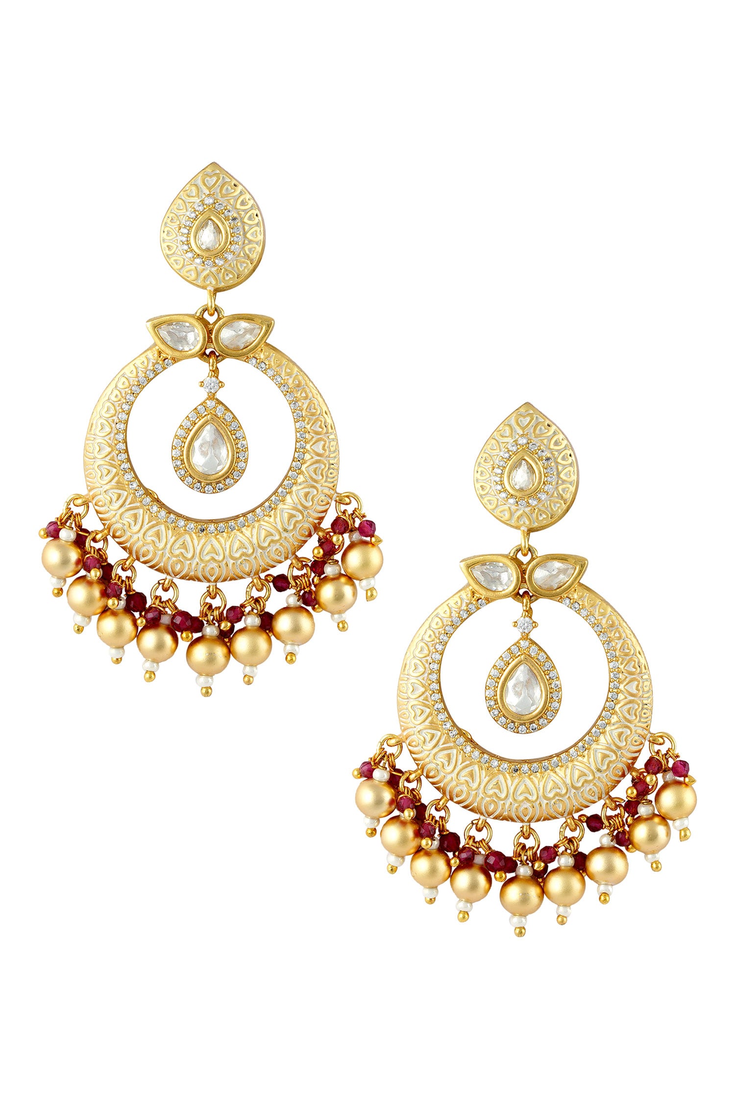 Buy Estella Kundan Meenakari Pendant Choker Set by Anayah Jewellery at ...