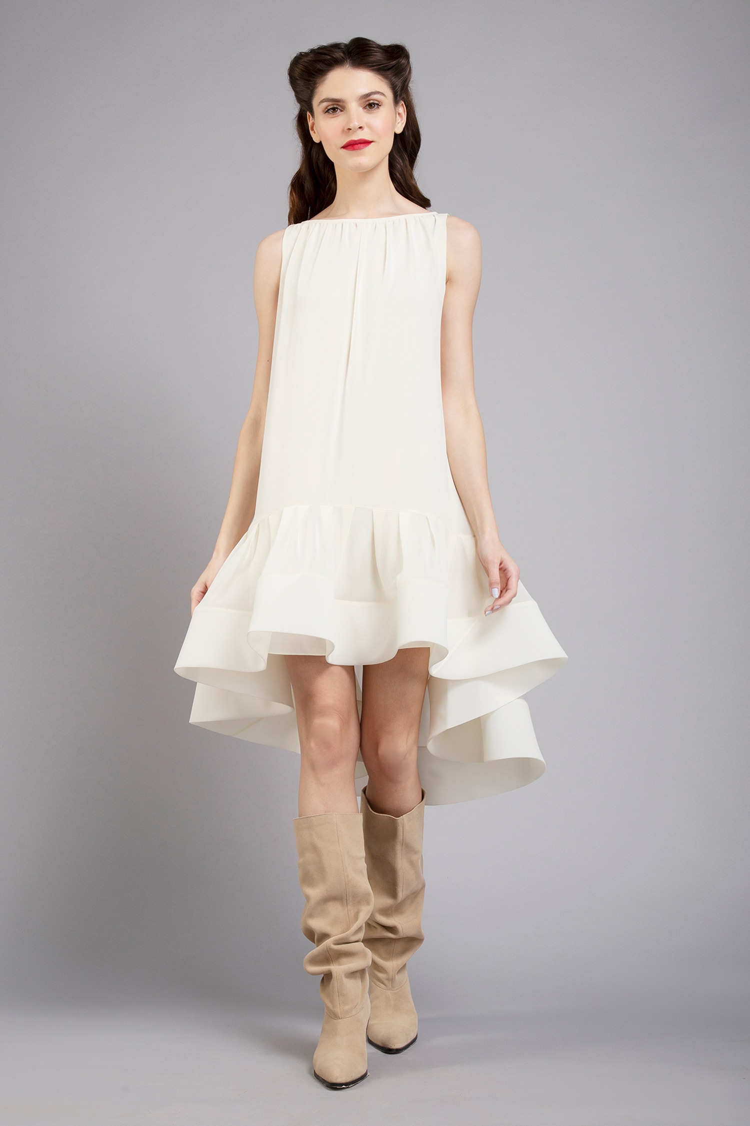 high low trapeze dress