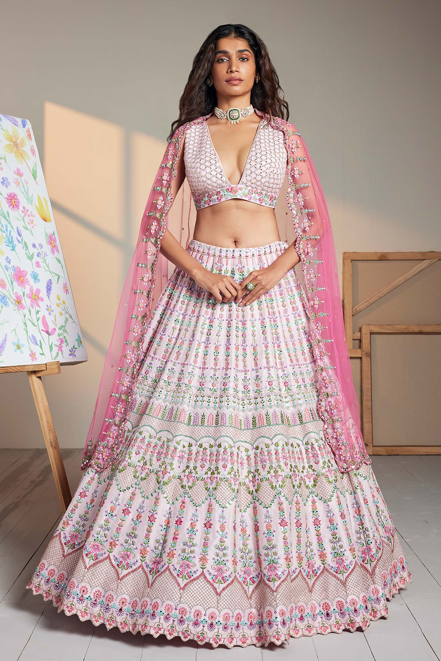 Blue Floral Lehenga | Chamee and Palak | Lehenga designs simple,  Traditional indian outfits, Traditional indian dress