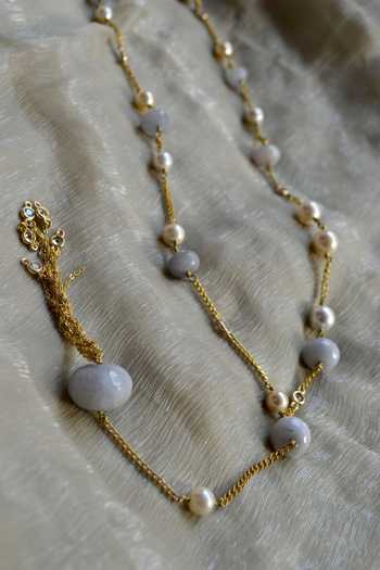 Buy HeerHouse Of Jewellery Agate Tassel Long Necklace Online Aza