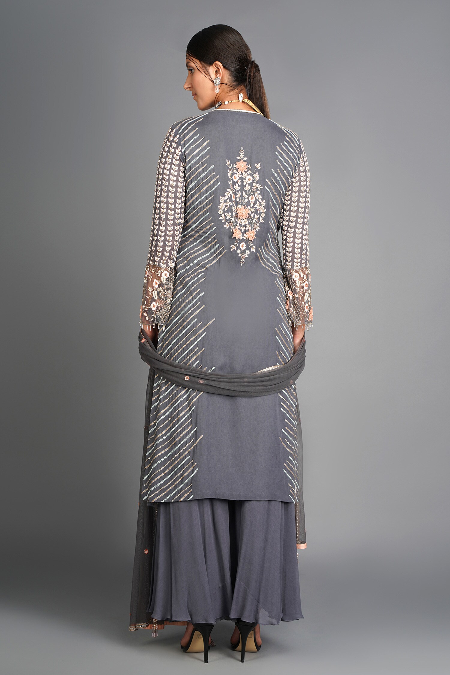 Buy Embroidered Kurta Palazzo Set by Amitabh Malhotra at Aza Fashions