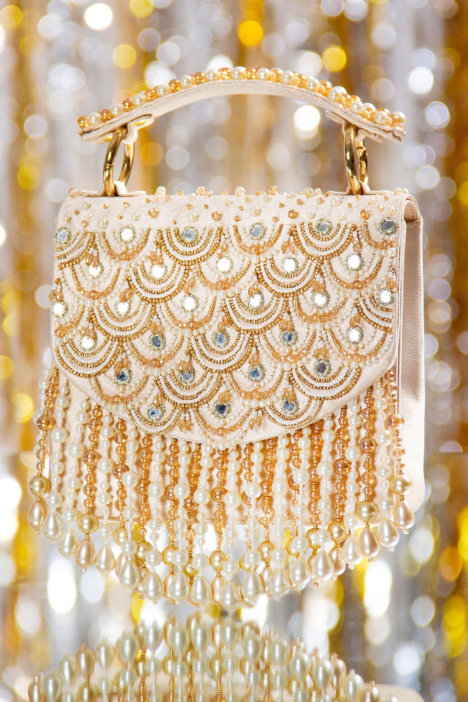 Glitter Wedding Bridal Purse Fashion Ruched Clutch Bag - Temu