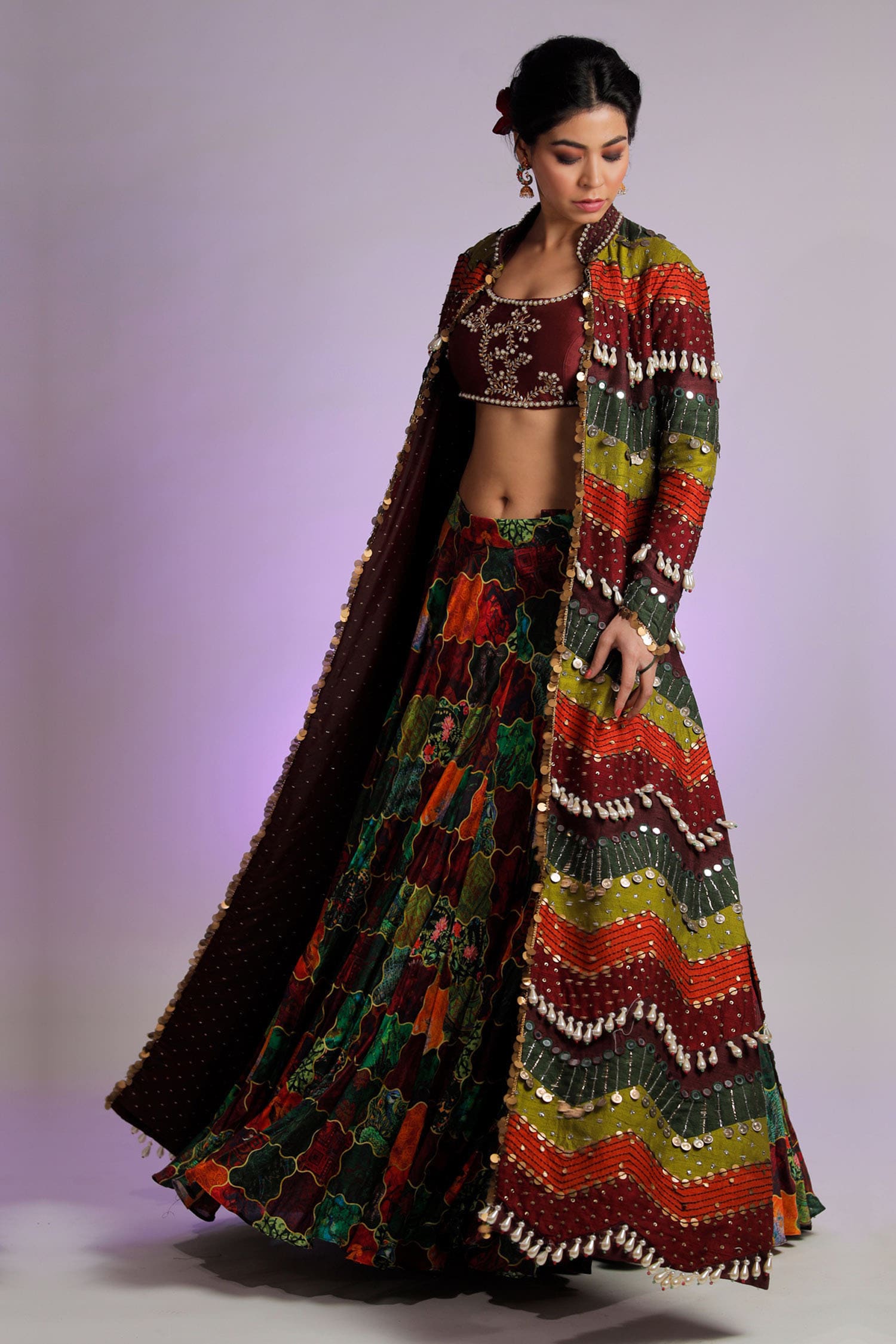 Polyester Multicolor Rhinestone Tassel Suit Jacket Women's Long Sleeve  Notched Lapel at Rs 8500 in New Delhi