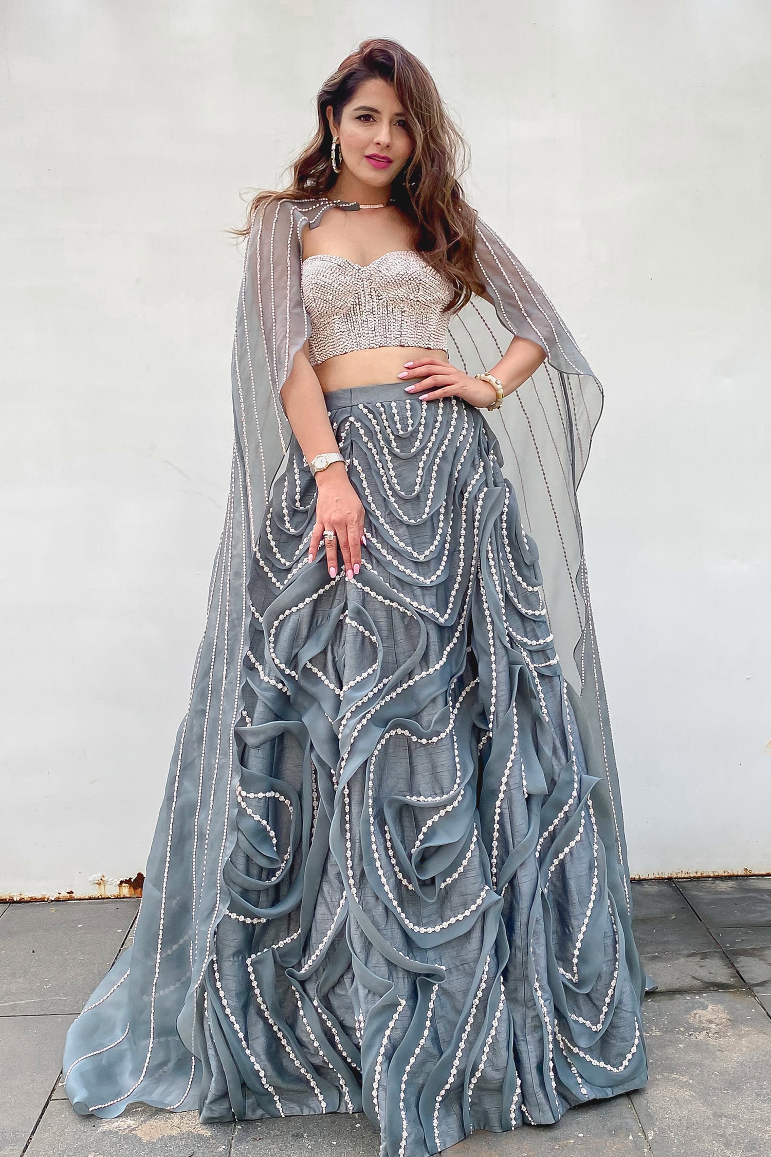 Alia bhatt cheap grey lehenga