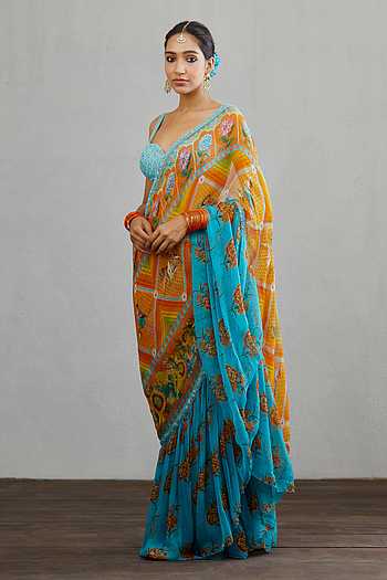 Firoza pre stitched saree