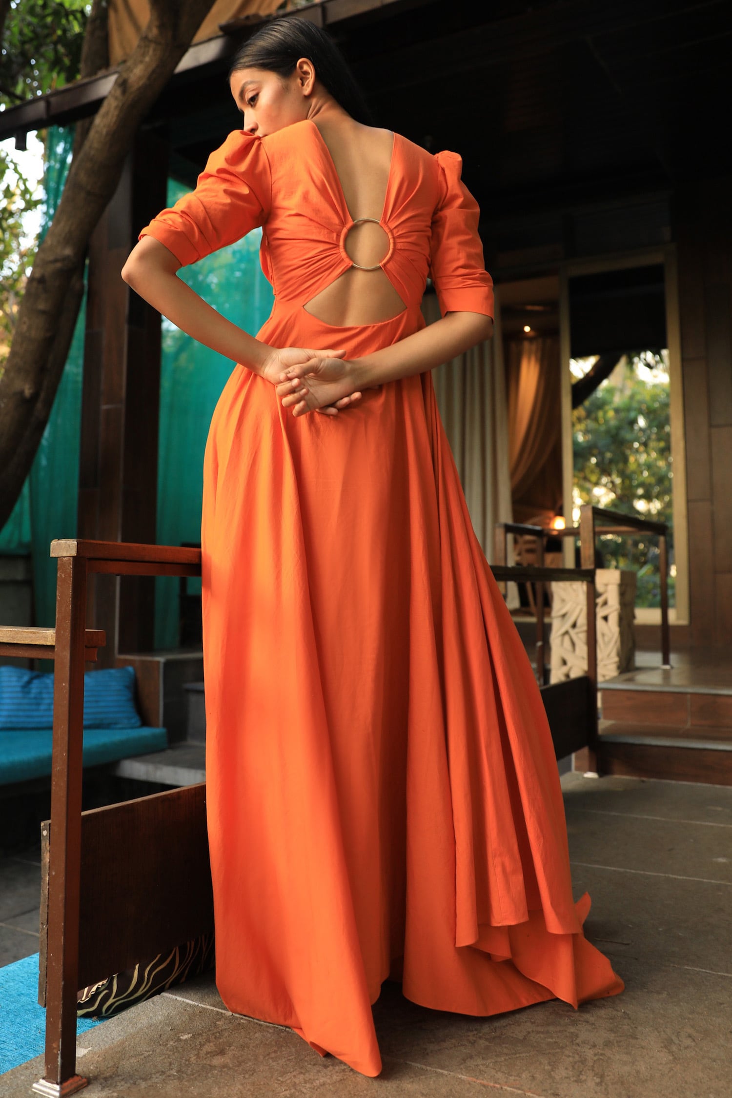 drape maxi dress