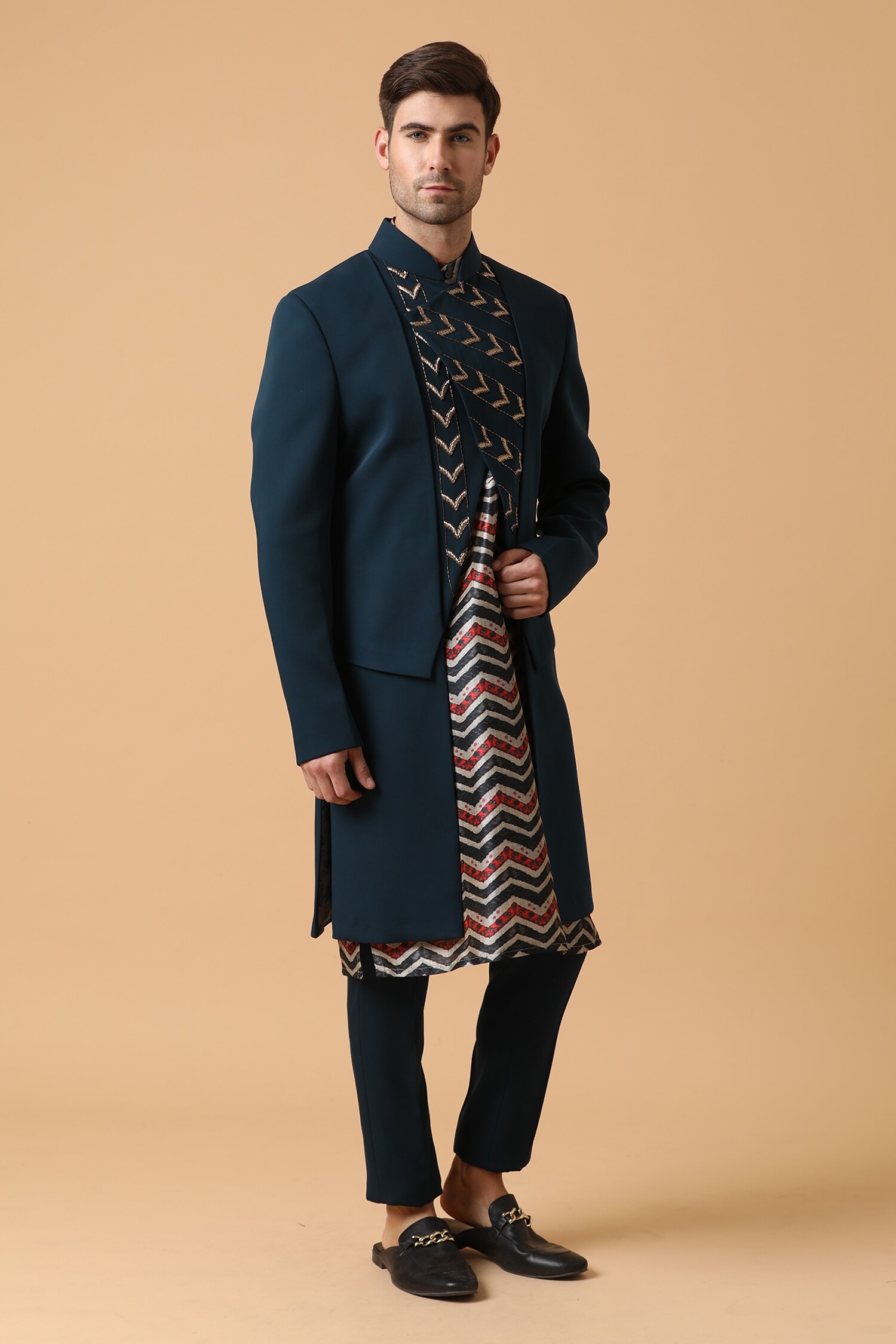 Buy Kudrat Couture Embroidered Jacket & Kurta Set Online Aza Fashions