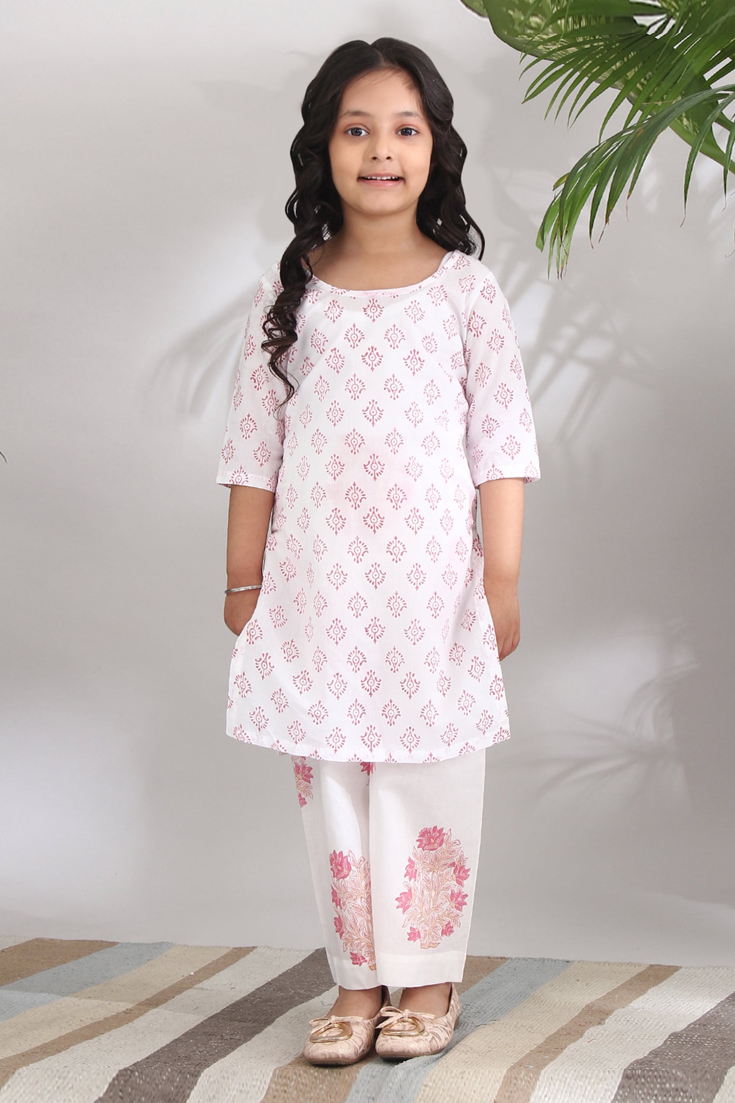 Buy BownBee Kids White Kurti & Dhoti Pants With Dupatta for Girls Clothing  Online @ Tata CLiQ