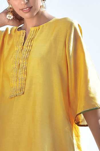 Women Chanderi Kurta Palazzo Set
