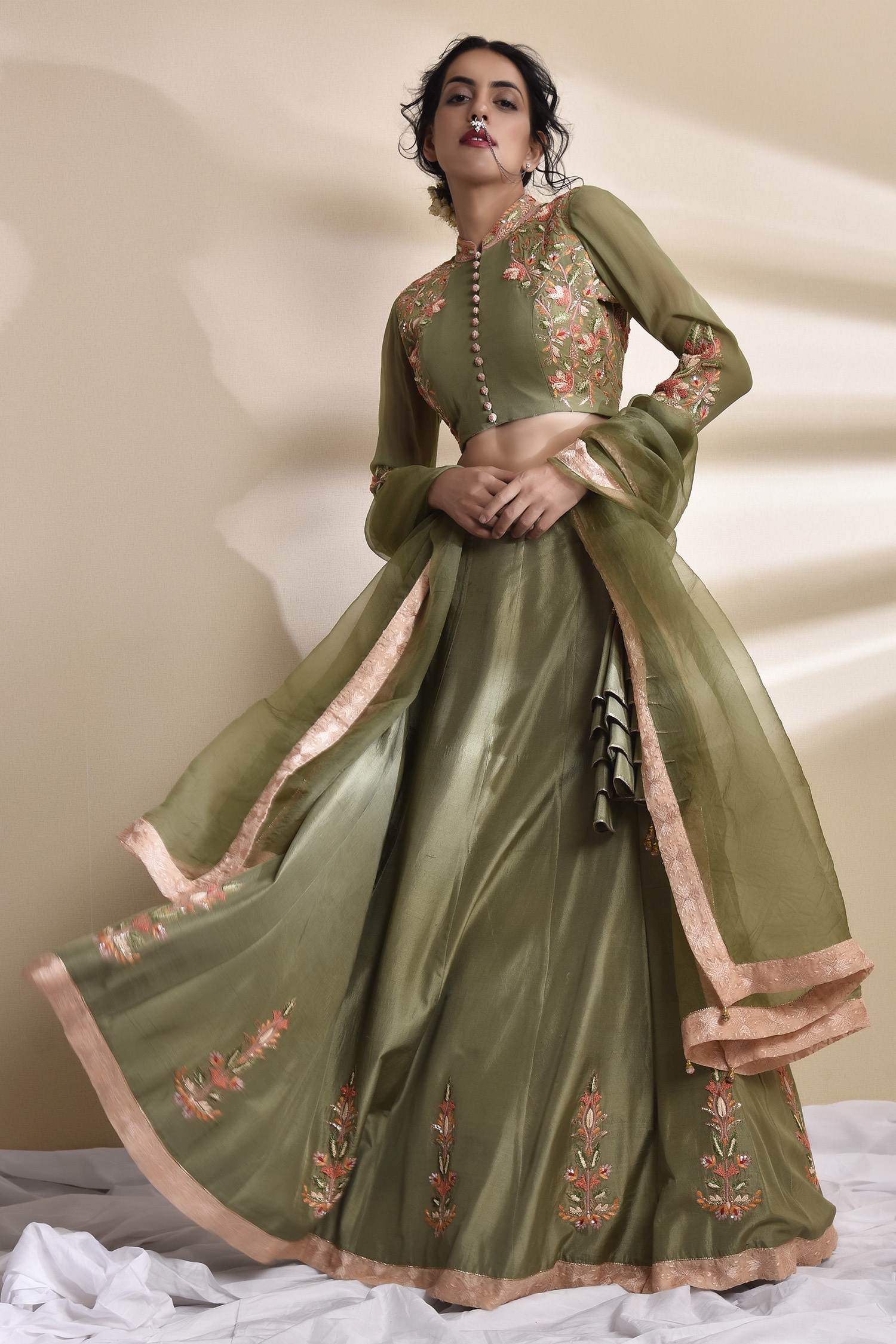 silk lehenga designs for women