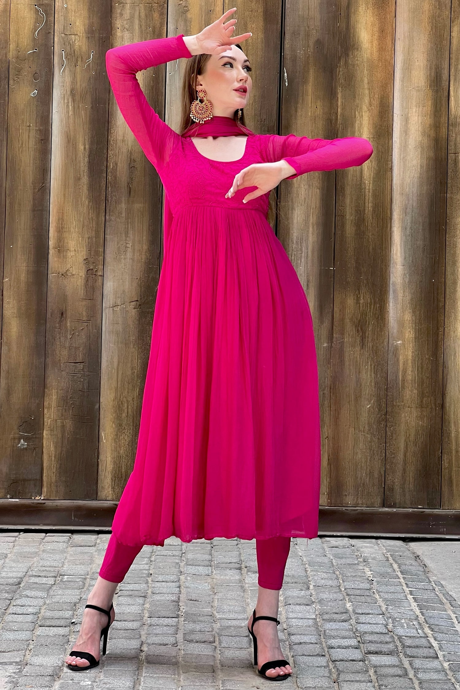 Heavy Long Frock Suit  Maharani Designer Boutique