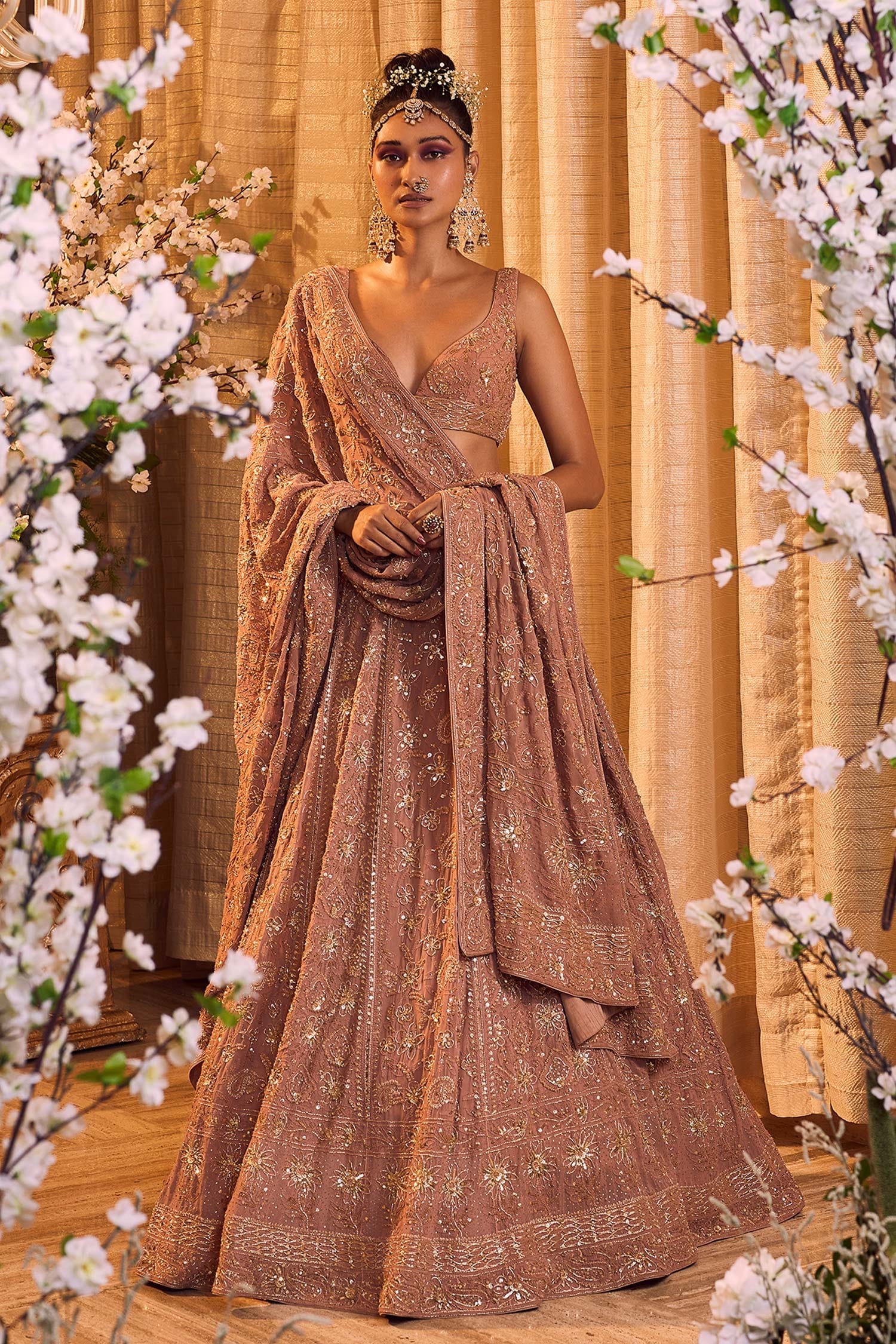 Bronze Gold Wedding Lehenga MEHRISH – Panache Haute Couture