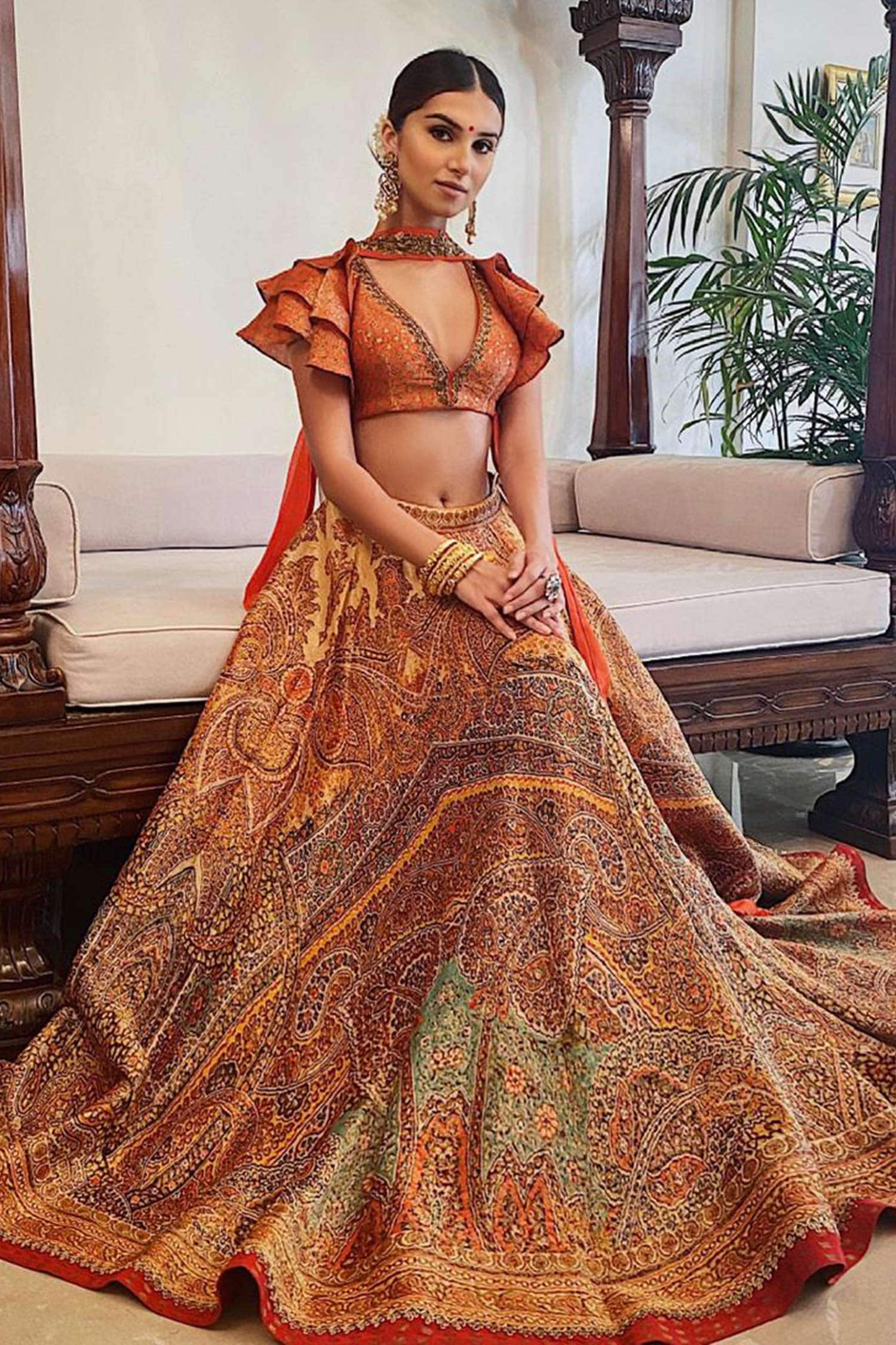 jamawar lehenga choli