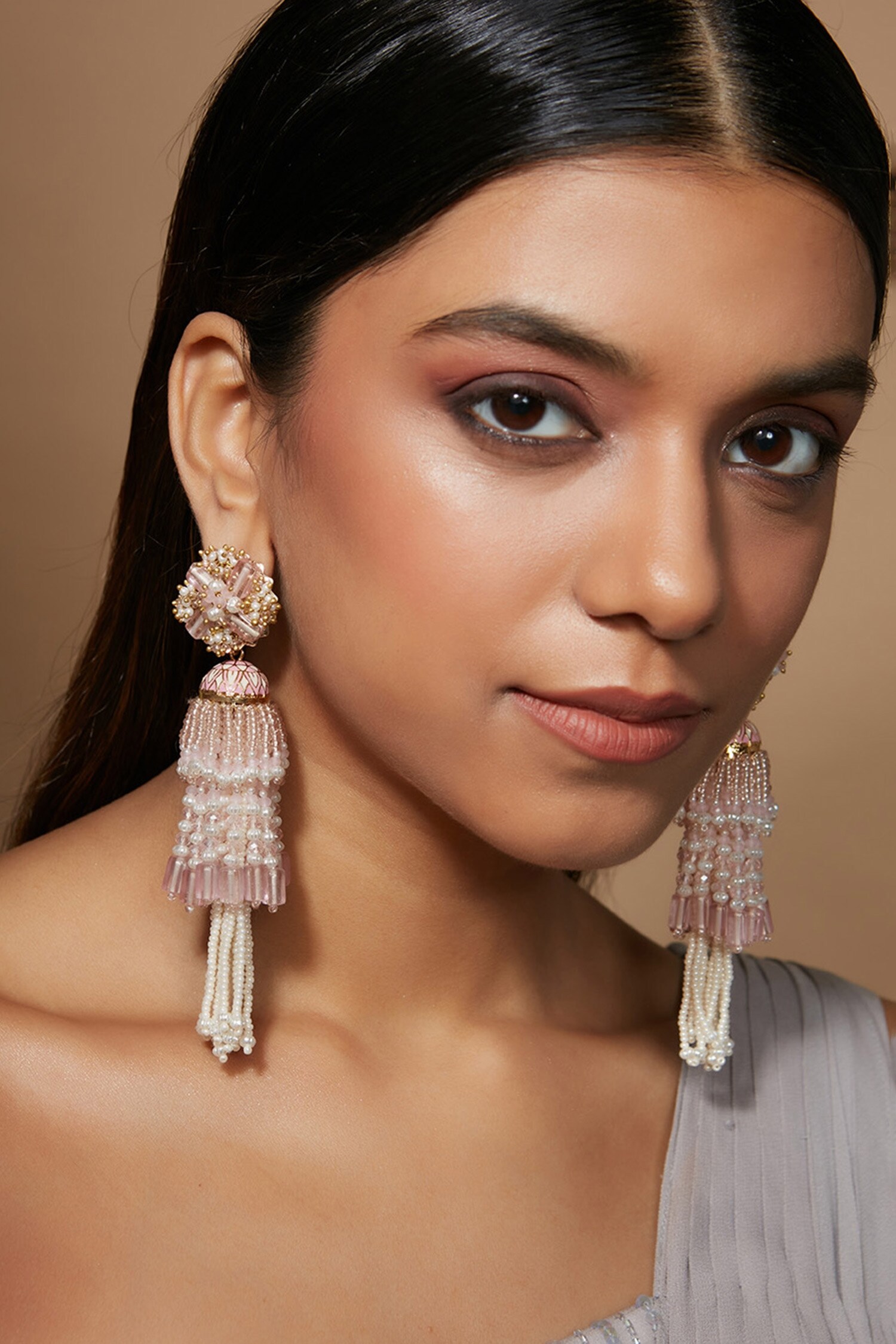Buy House of Doro Handmade Tassel Jhumka Earrings Online  Aza Fashions