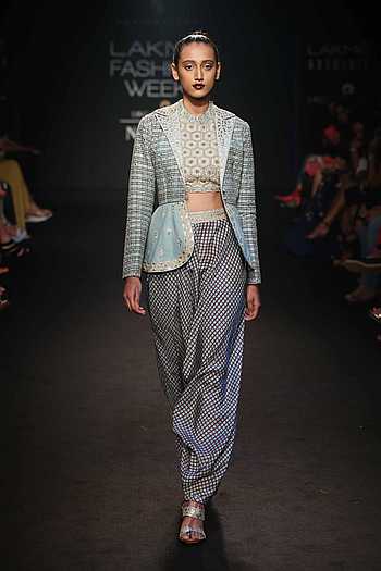Peplum Jacket And Dhoti Pants 