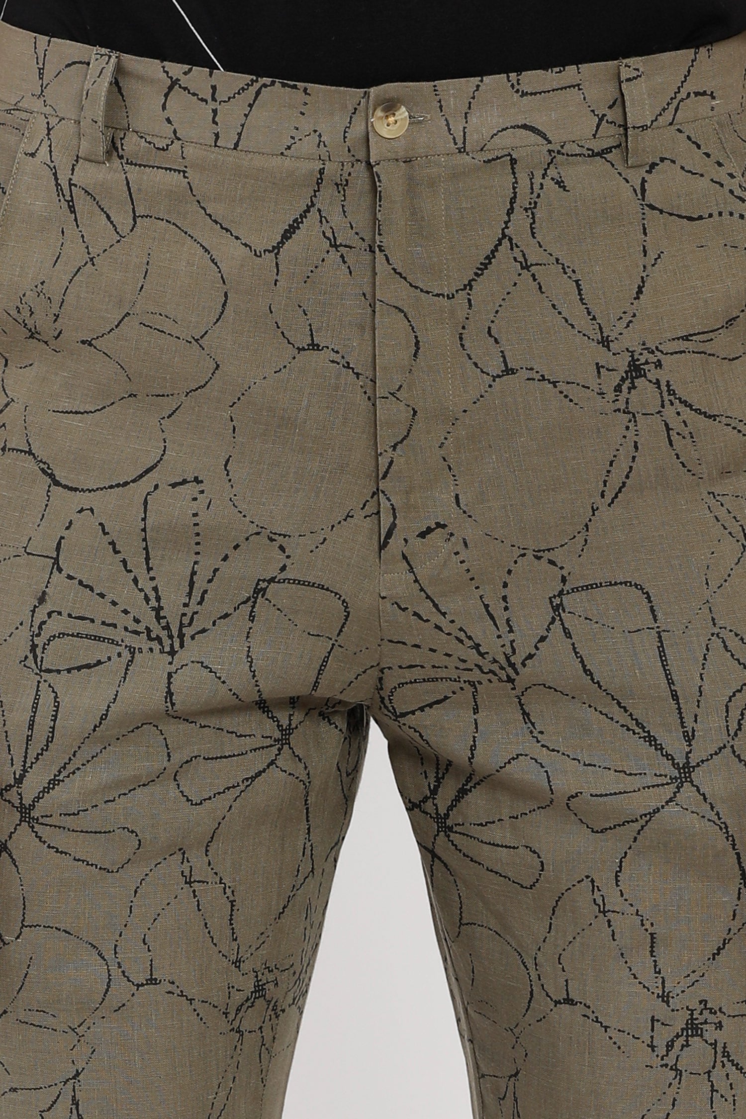 Buy Arrow Sports Men Khaki Jackson Skinny Fit Printed Casual Trousers -  NNNOW.com