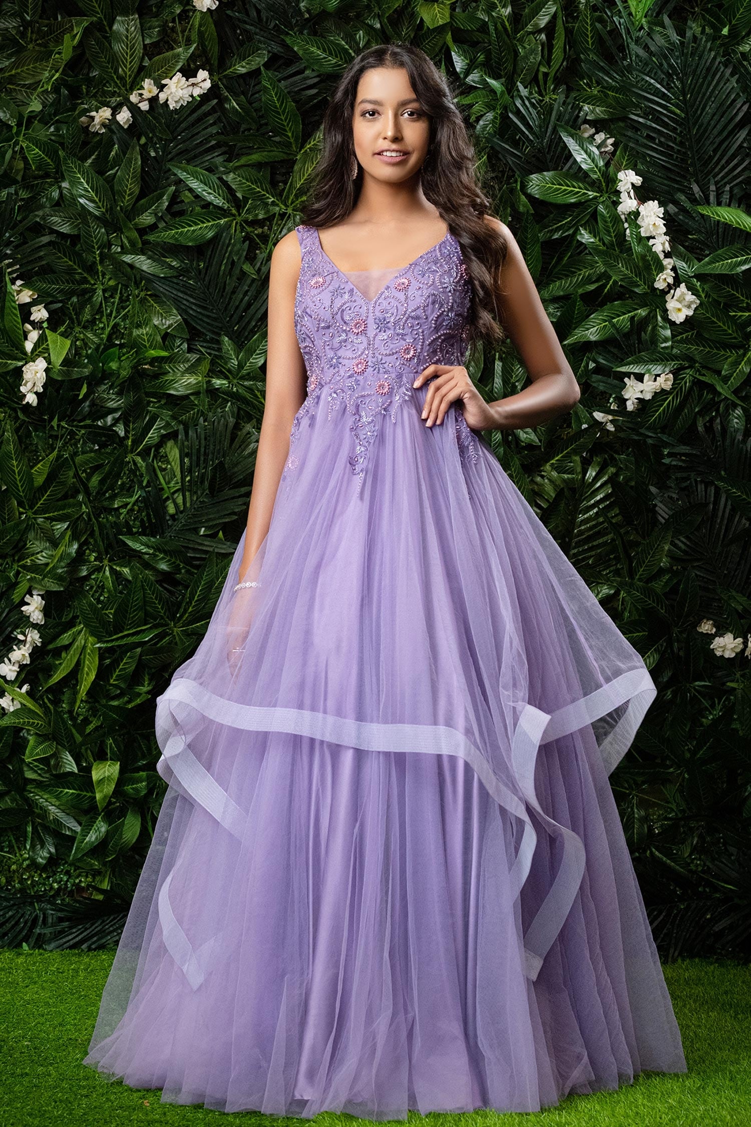 Buy Lavender Dresses for Women by Purvaja Online