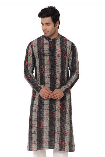 Buy Printed Long Kurta by Masaba - Men at Aza Fashions