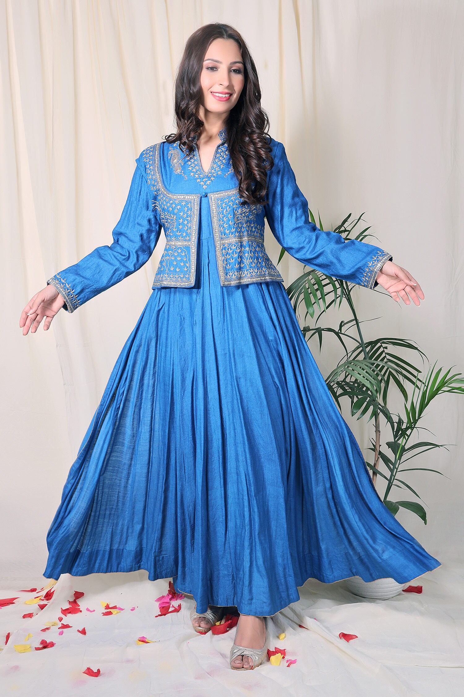 anarkali with jackets
