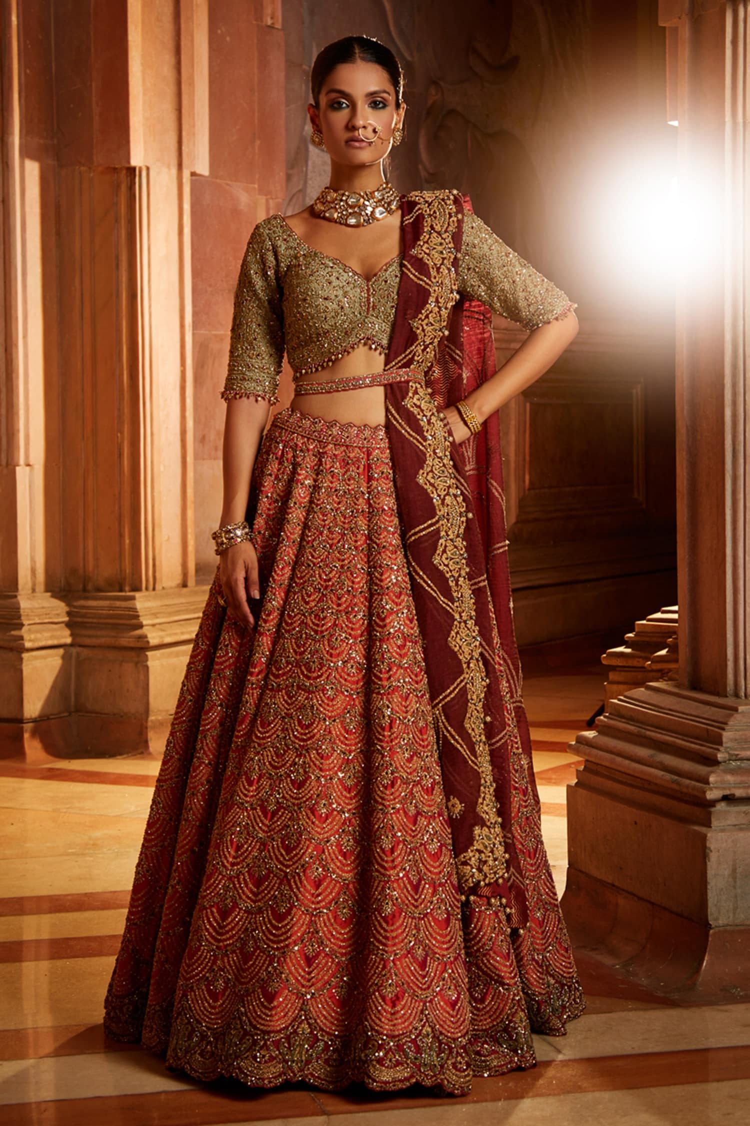 Burgundy Color Heavily Embroidered Wedding Lehenga | Sabyasachi lehenga  bridal, Bridal lehenga, Indian bridal