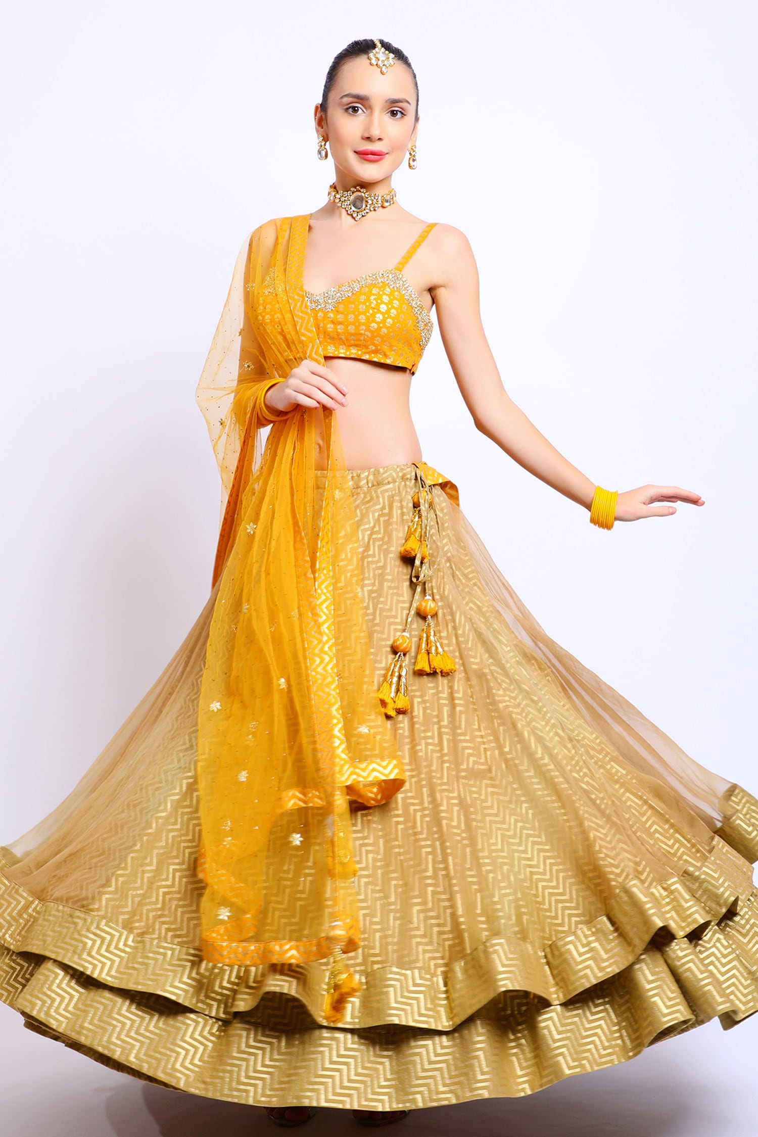 Double layered lehenga clearance online