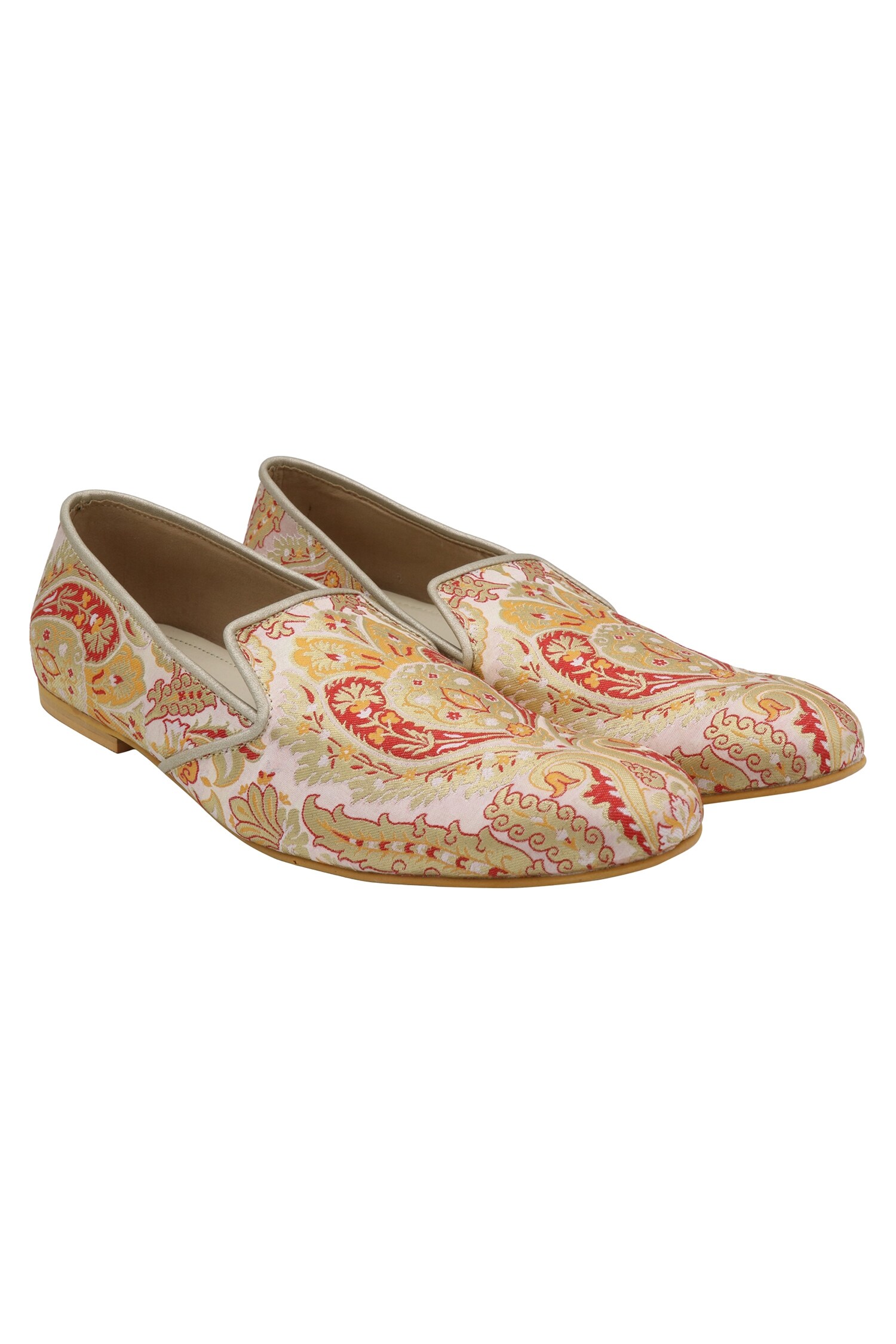 Veruschka by Payal Kothari Pink Brocade Loafers