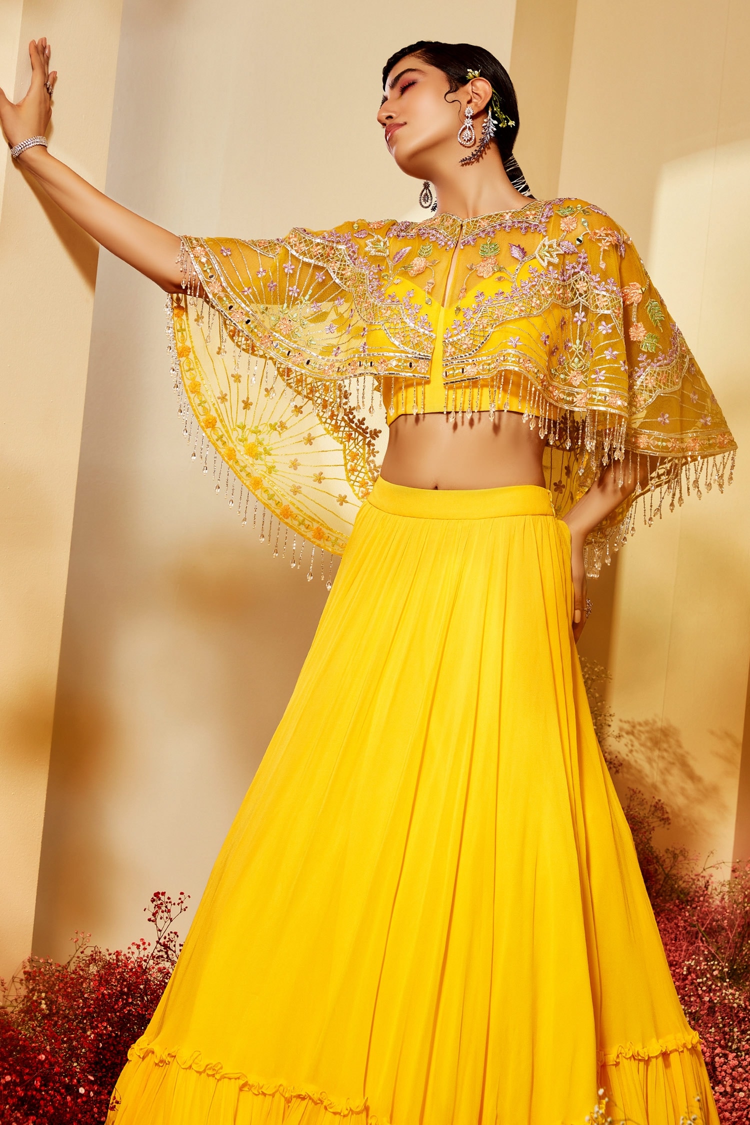 15 Designer Lehengas That We Loved & You Can Buy Online For Your Intimate  Wedding! | Lehenga designs, Designer lehenga choli, Yellow lehenga