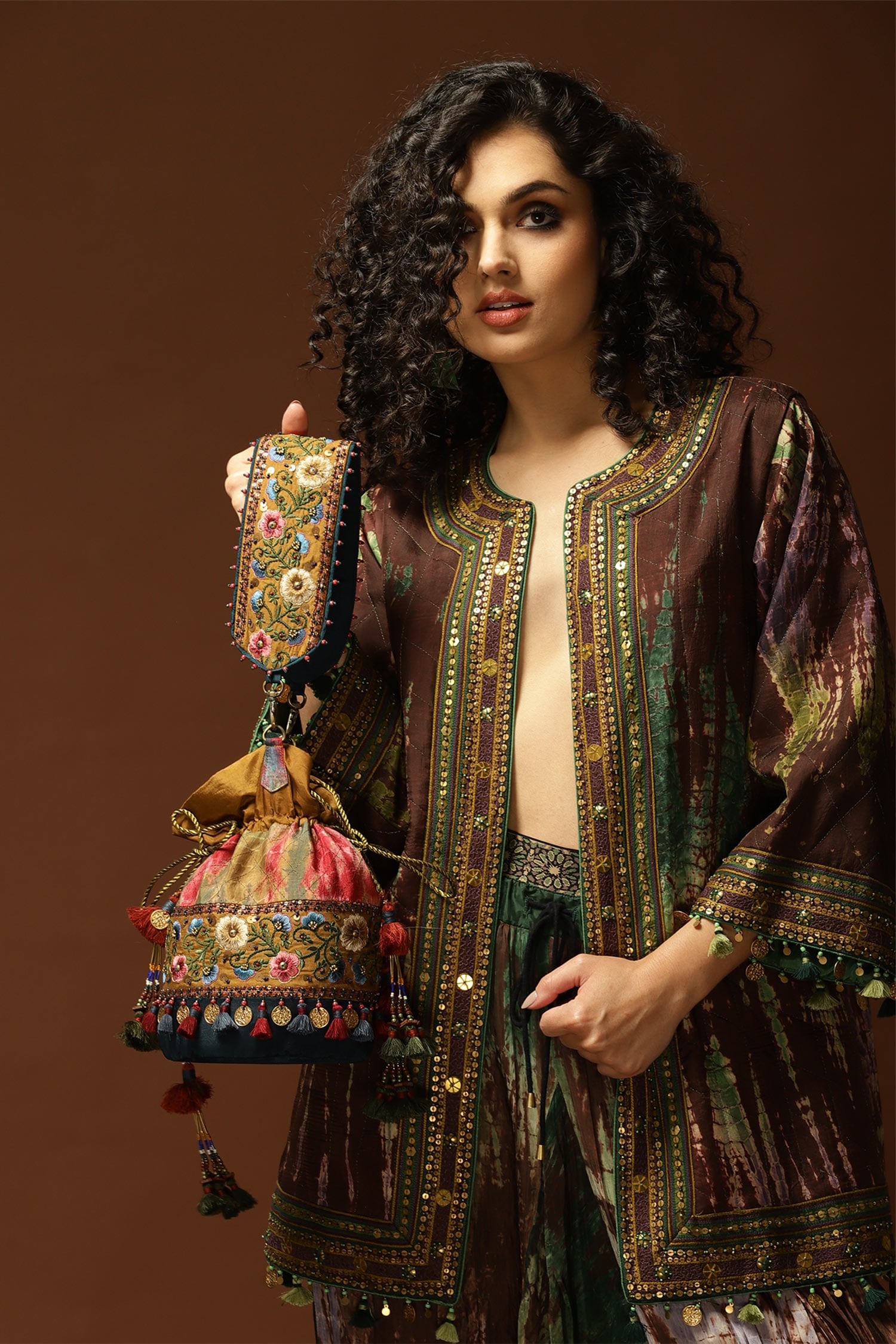 Beautiful organza long jacket with hand work. | Indian fashion dresses,  Pakistani dress design, Fashion dresses