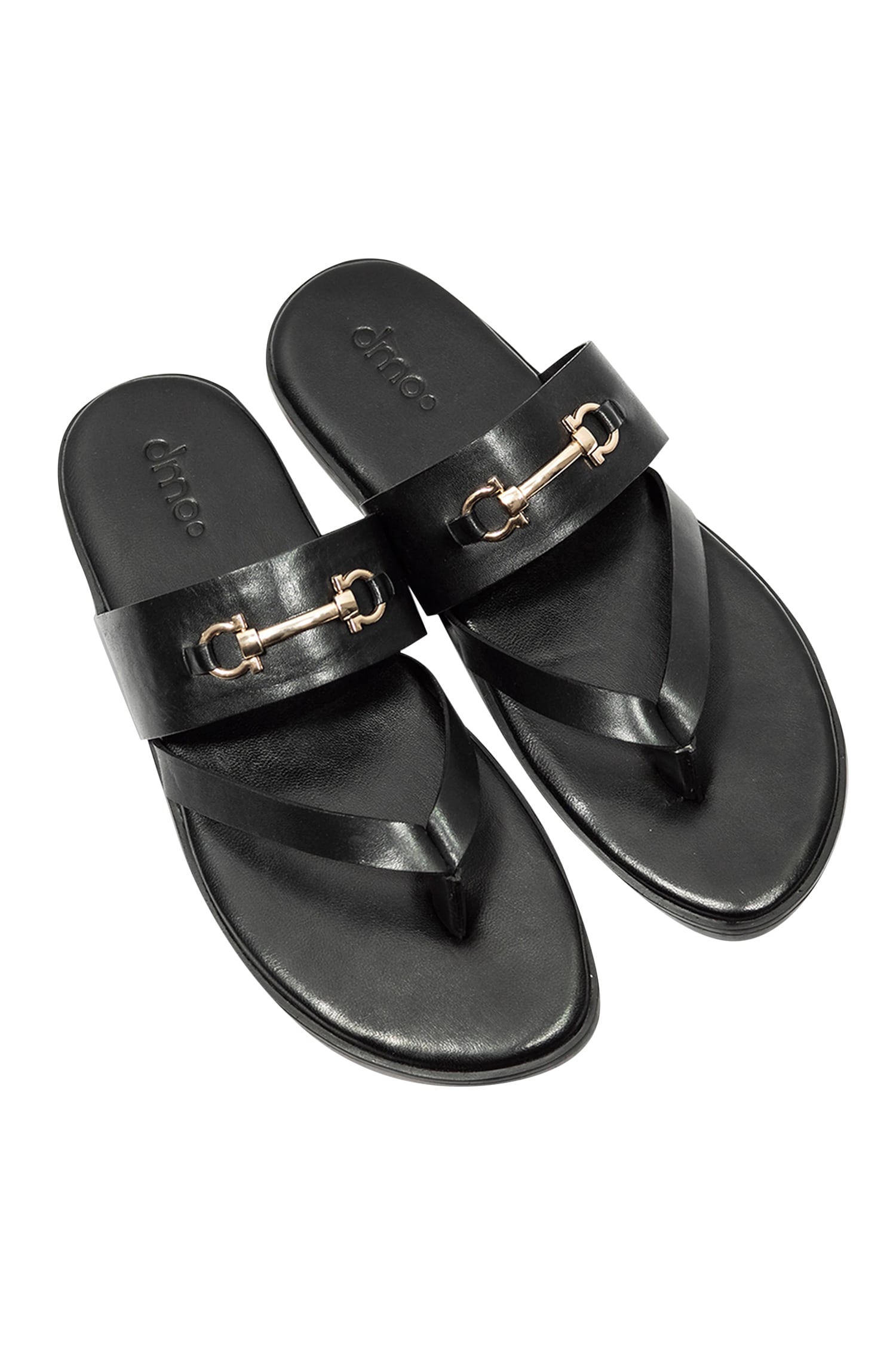Dmodot Black Horsebit Sandals