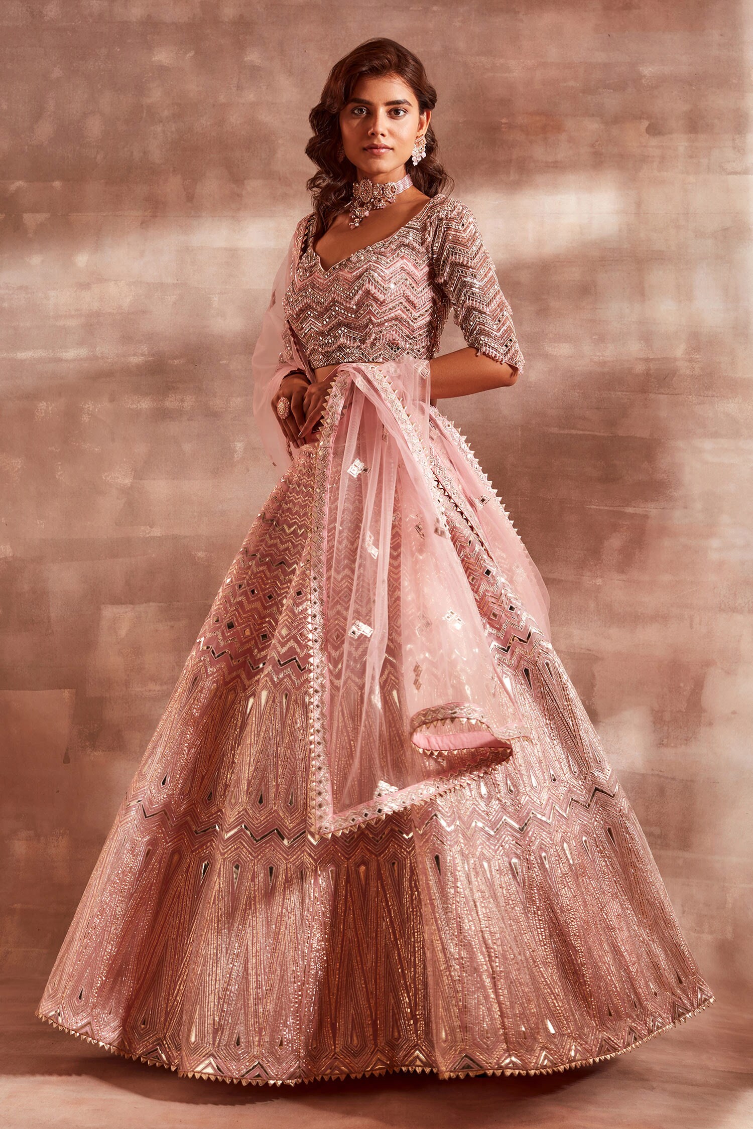 buy organza lehenga online